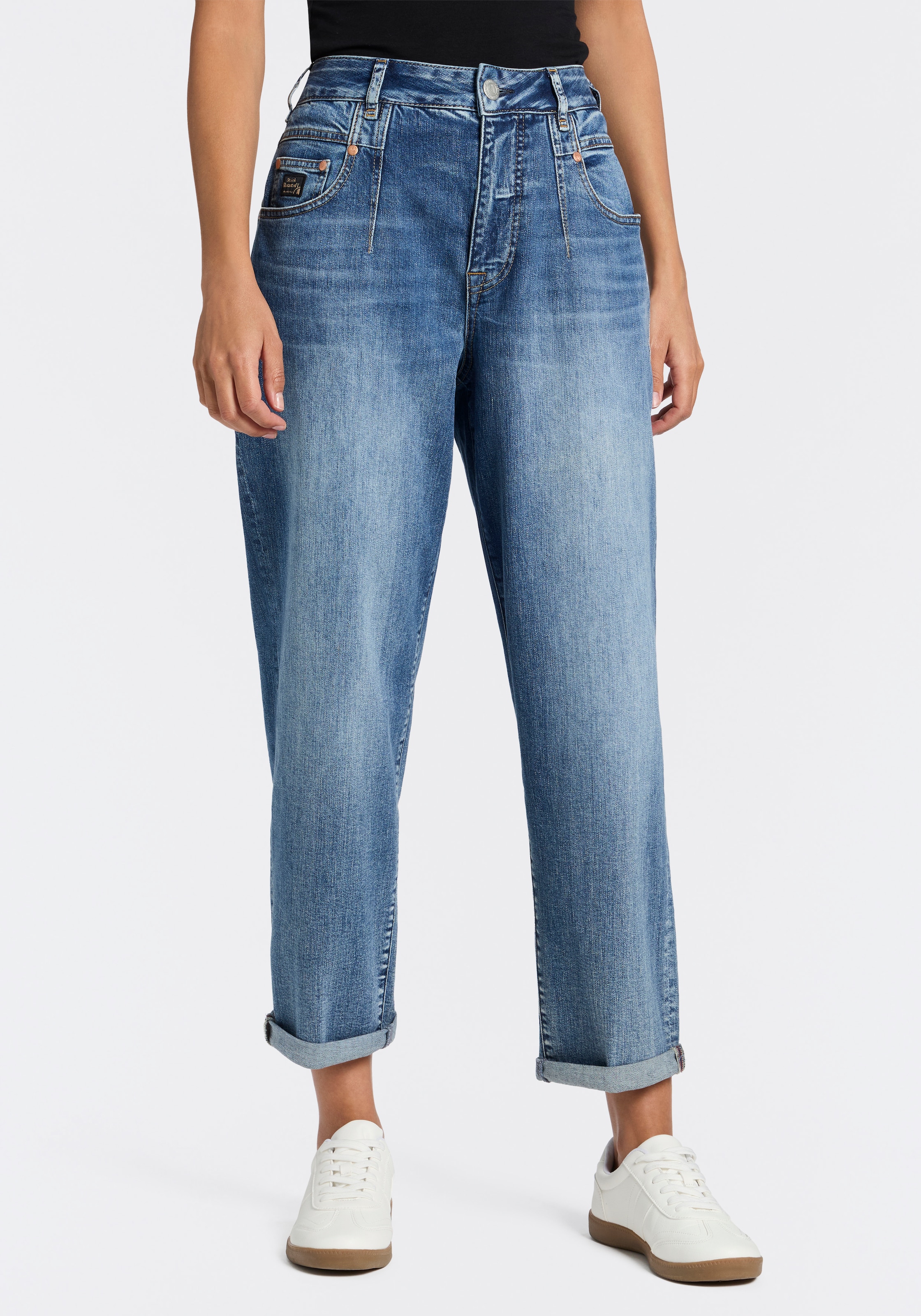 Image of Herrlicher 5-Pocket-Jeans "Brooke Denim Stretch" im Loose Fit, Cropped-Länge