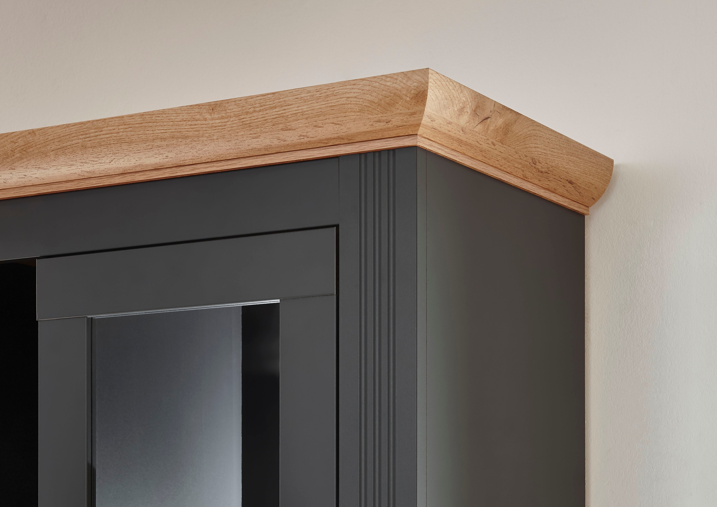 GOODproduct Wohnwand »Westminster TOPSELLER!« Set, Vitrine, Lowboard, Standregal, Wandregal, 4 Stk. tlg.