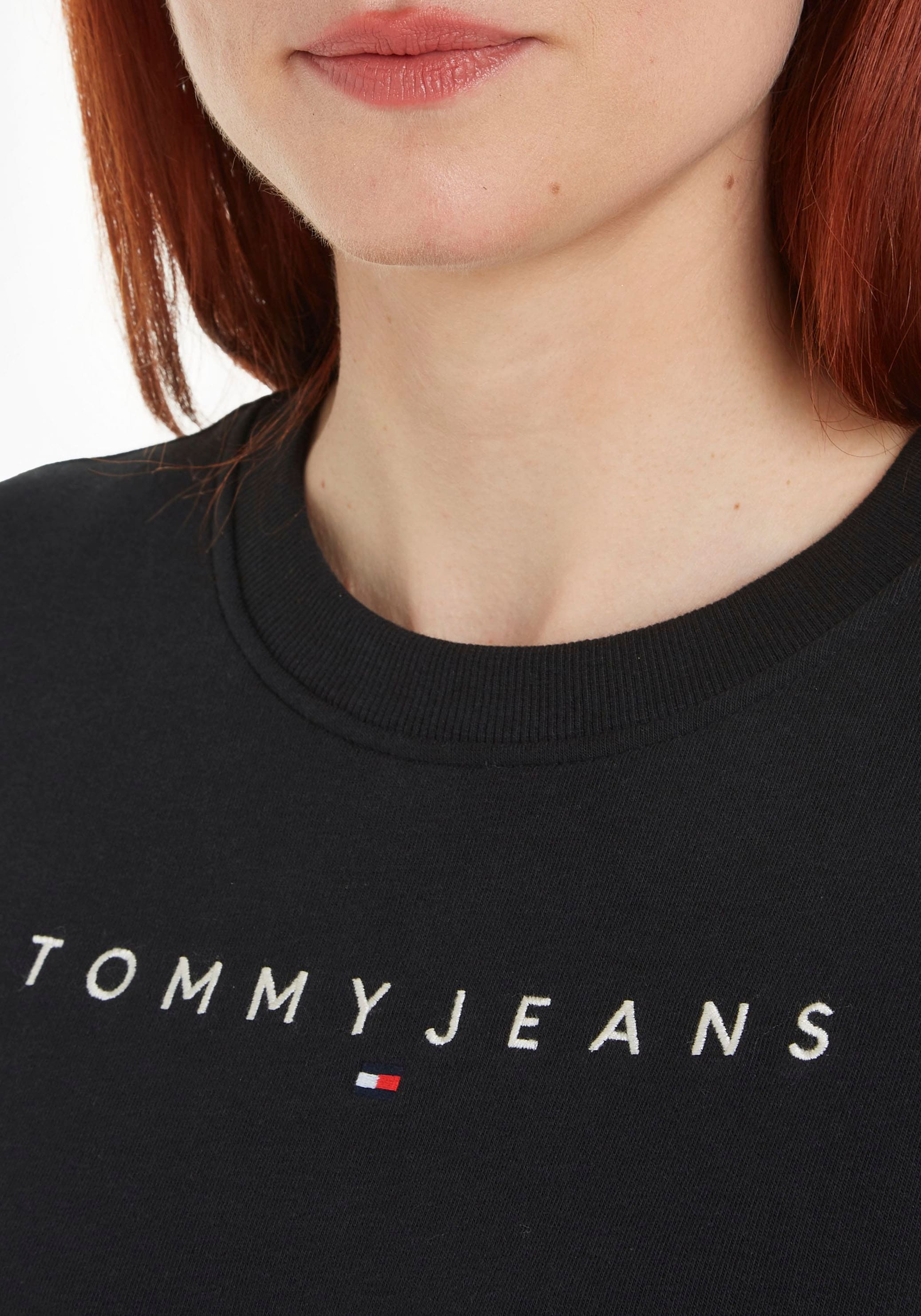 Tommy Jeans Curve Sweatshirt »TJW REG LINEAR CREW EXT«, in Grossen Grössen mit Logoschriftzug