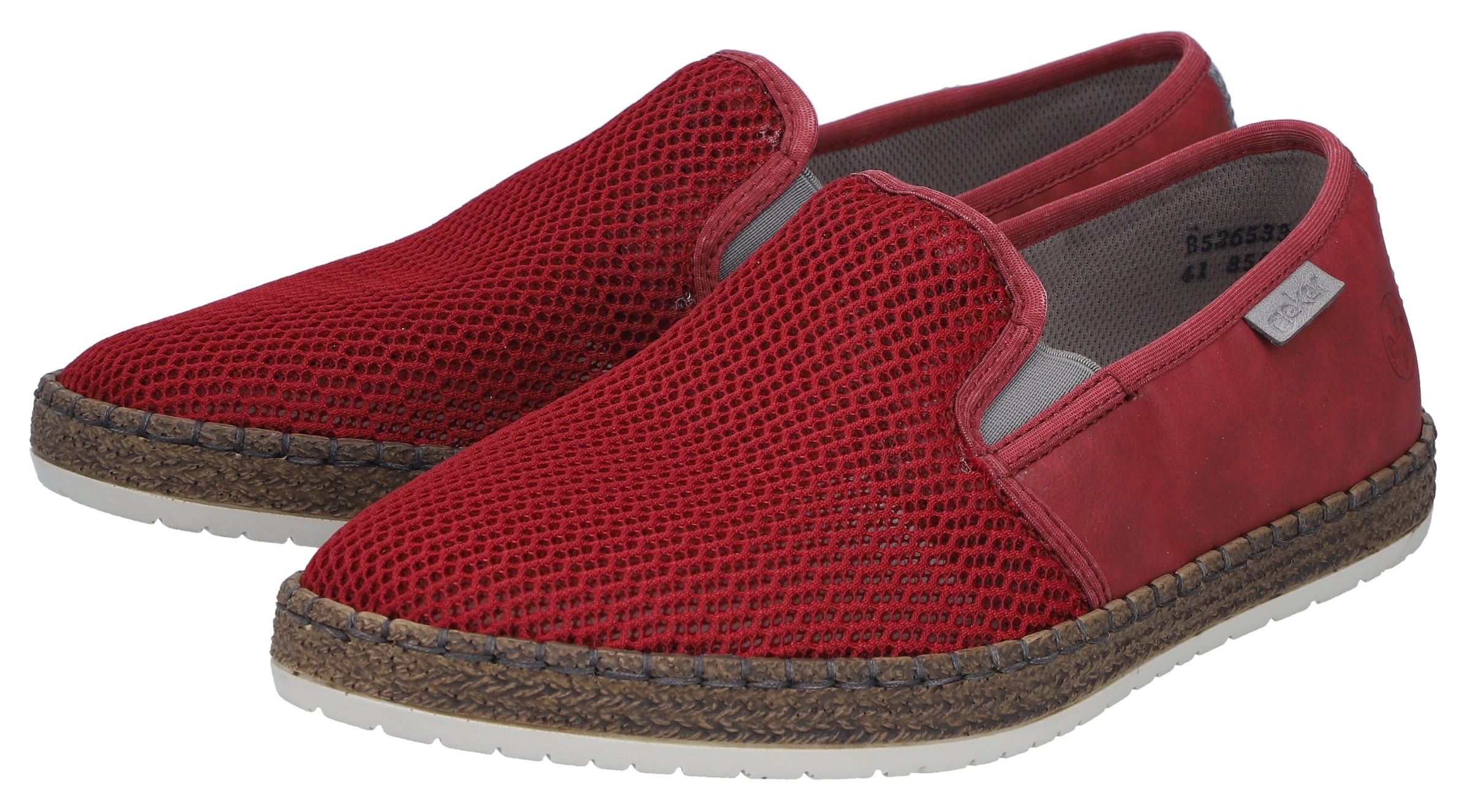 Rieker Espadrille  chaussure d’été, mocassin, chaussure de loisirs en mélange de matériaux