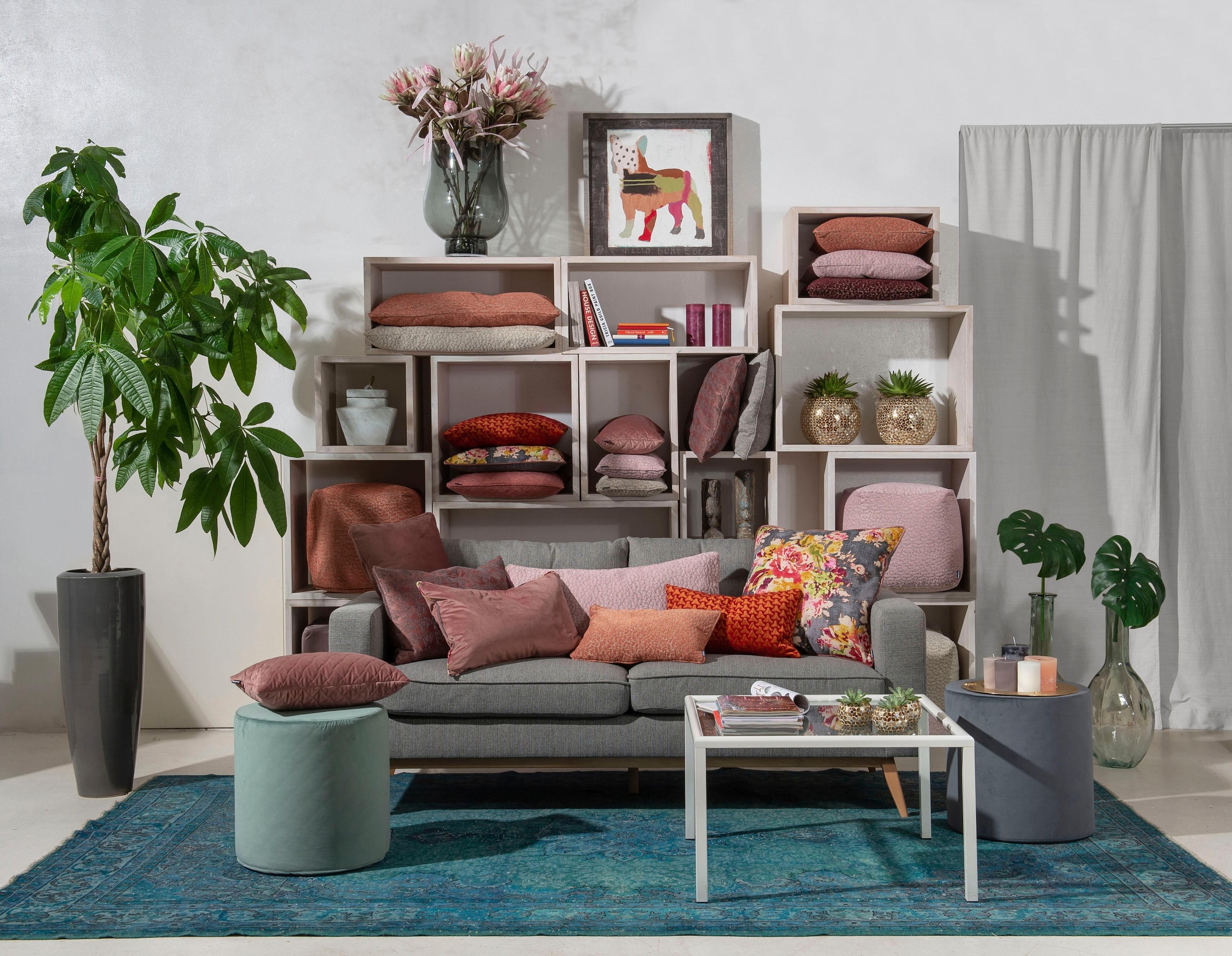 H.O.C.K. Dekokissen »Sheffo« Strukturstoff, Kissenhülle mit Füllung, 1 Stück