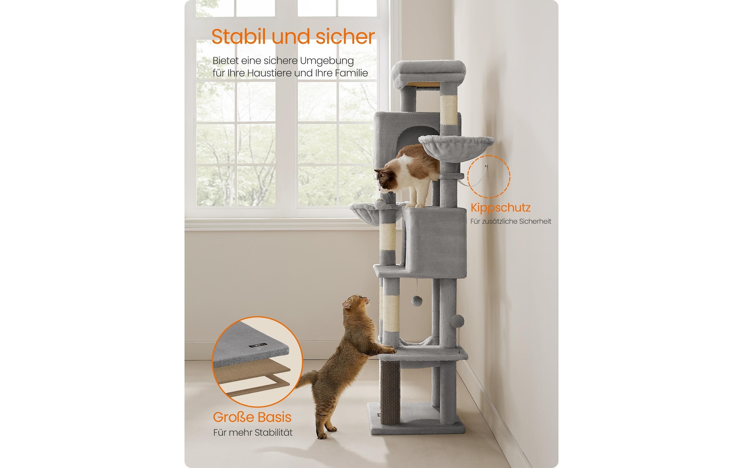 FEANDREA Arbre à chat »für Wohnungskatzen 178 cm« 175 cm hoch