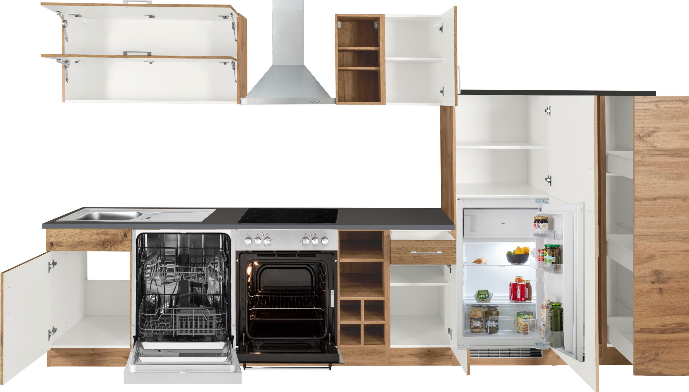 KOCHSTATION Kitchenette »KS-Colmar« sans appareils électriques, largeur 360 cm
