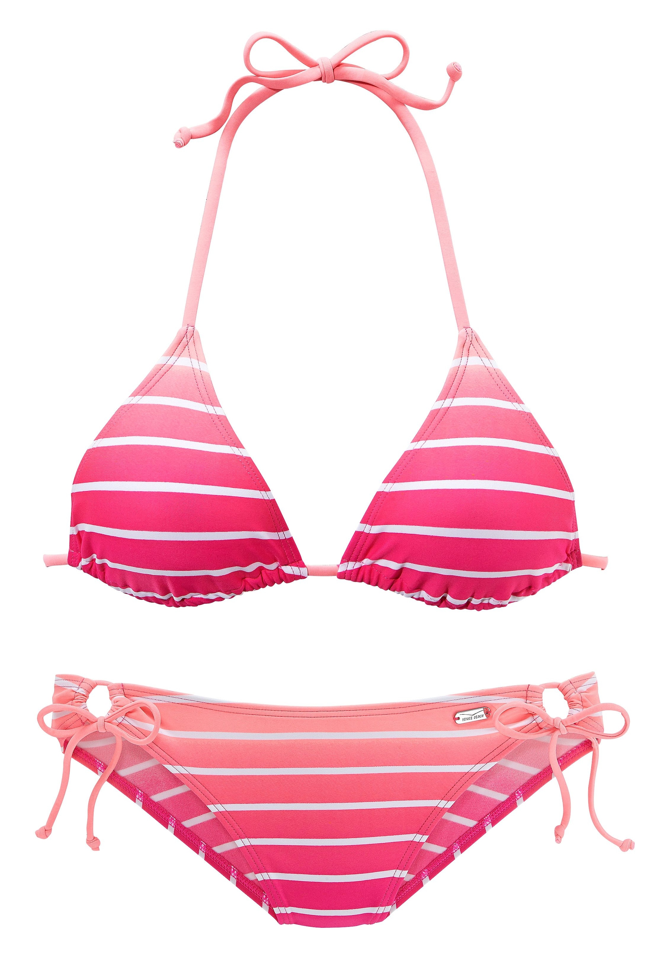 Venice Beach Triangel-Bikini, mit Farbverlauf, regulierbares Top, mit herausnehmbaren Cups