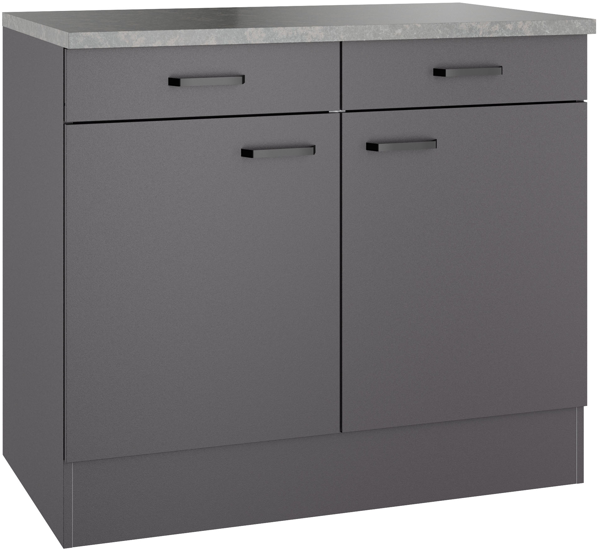 Image of OPTIFIT Unterschrank "OPTImulti" Breite 100 cm, Tiefe 60 cm, mit 2 Türen, 2 Schubkästen, 1 Einlegeboden