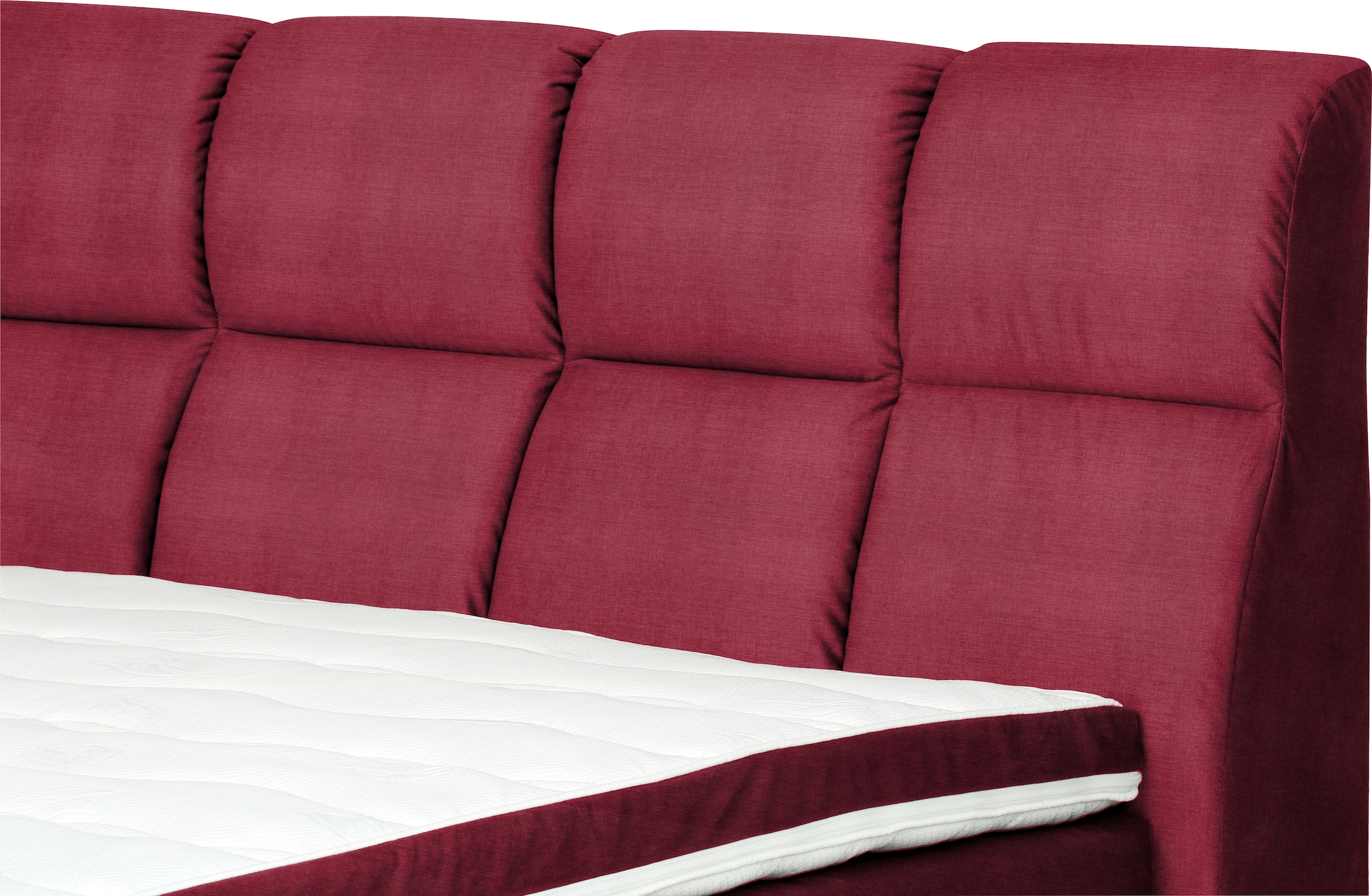 Home affaire Boxspringbett »PAXTON mit gepolstertem Kopfteil, inkl. TFK-Matratze H2/H4« Mit 5cm Kaltschaumtopper, Liegefläche 160 cm x 200 cm, 180 cm x 200 cm