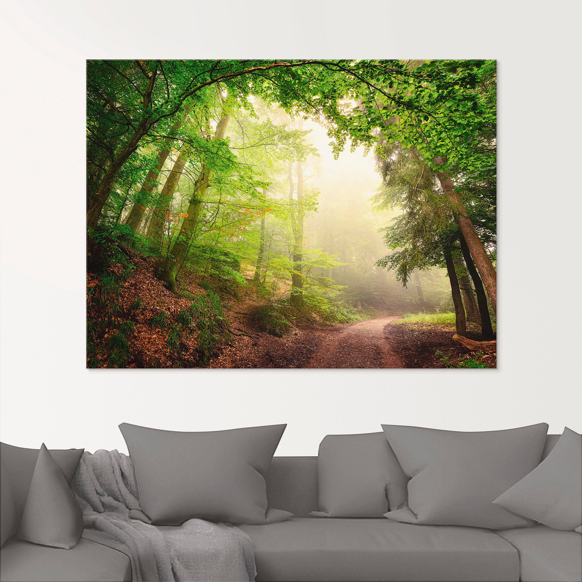 Artland Glasbild »Natürliche Torbögen durch Bäume«, Wald, (1 St.), in verschiedenen Grössen