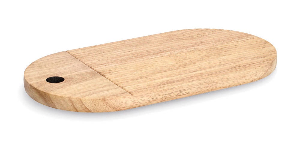 Zeller Present Schneidebrett »Schneidebrett "Stripes", Gummibaum« Schneidebrett und Dekotablett in einem