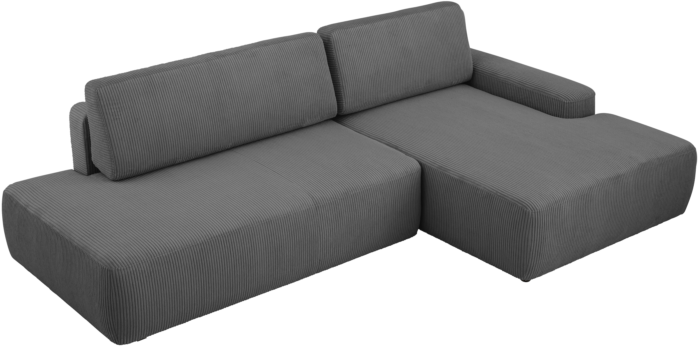 Home affaire Ecksofa »TORGE, Schlafsofa Cord, Samtvelours u. Strukur fein, Couch in L-Form« Schlaffunktion und Bettkasten, Liegefläche: 210x125 cm, neues Design