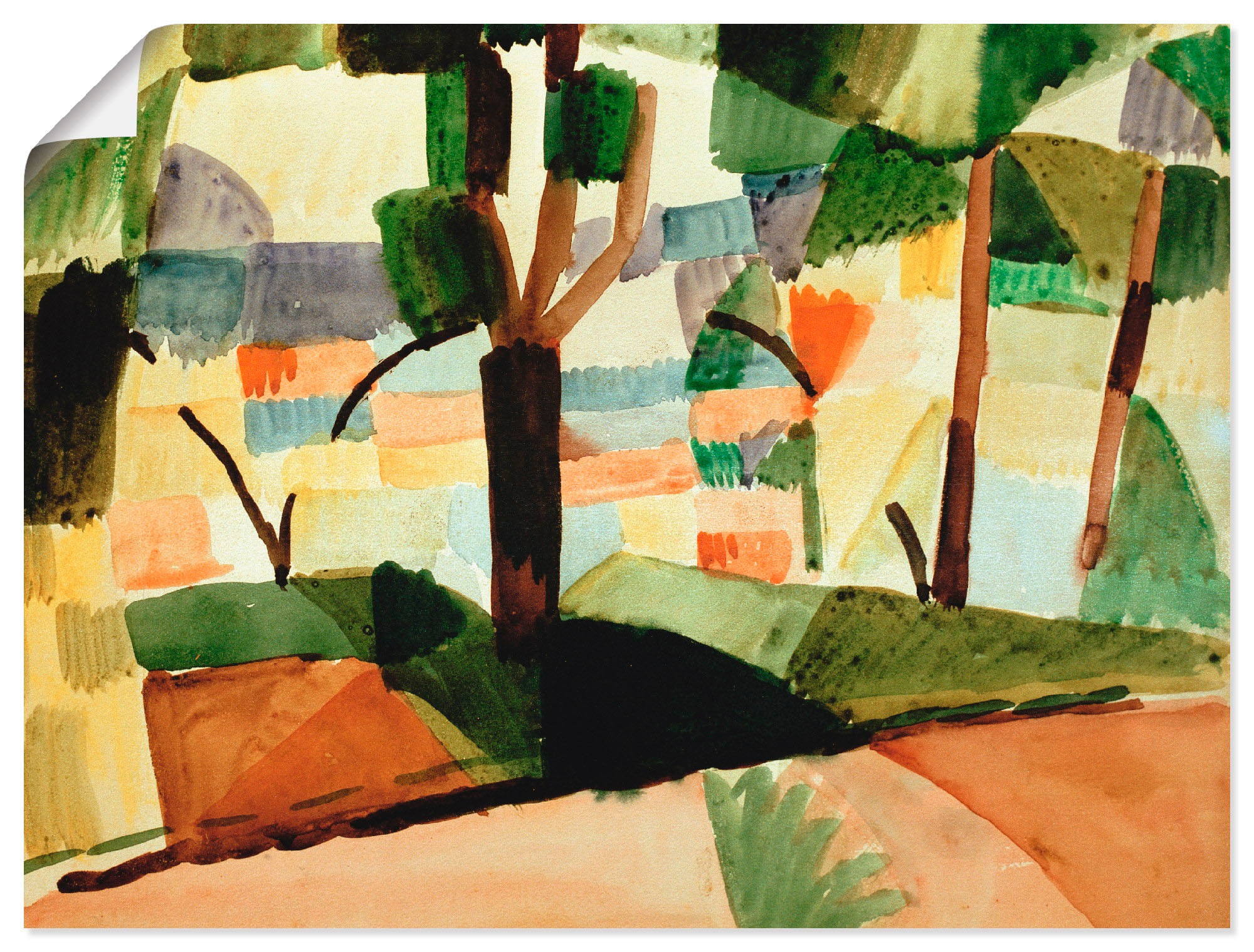 Image of Artland Wandbild »Kandern IV«, Wiesen & Bäume, (1 St.), in vielen Grössen & Produktarten -Leinwandbild, Poster, Wandaufkleber / Wandtattoo auch für Badezimmer geeignet bei Ackermann Versand Schweiz