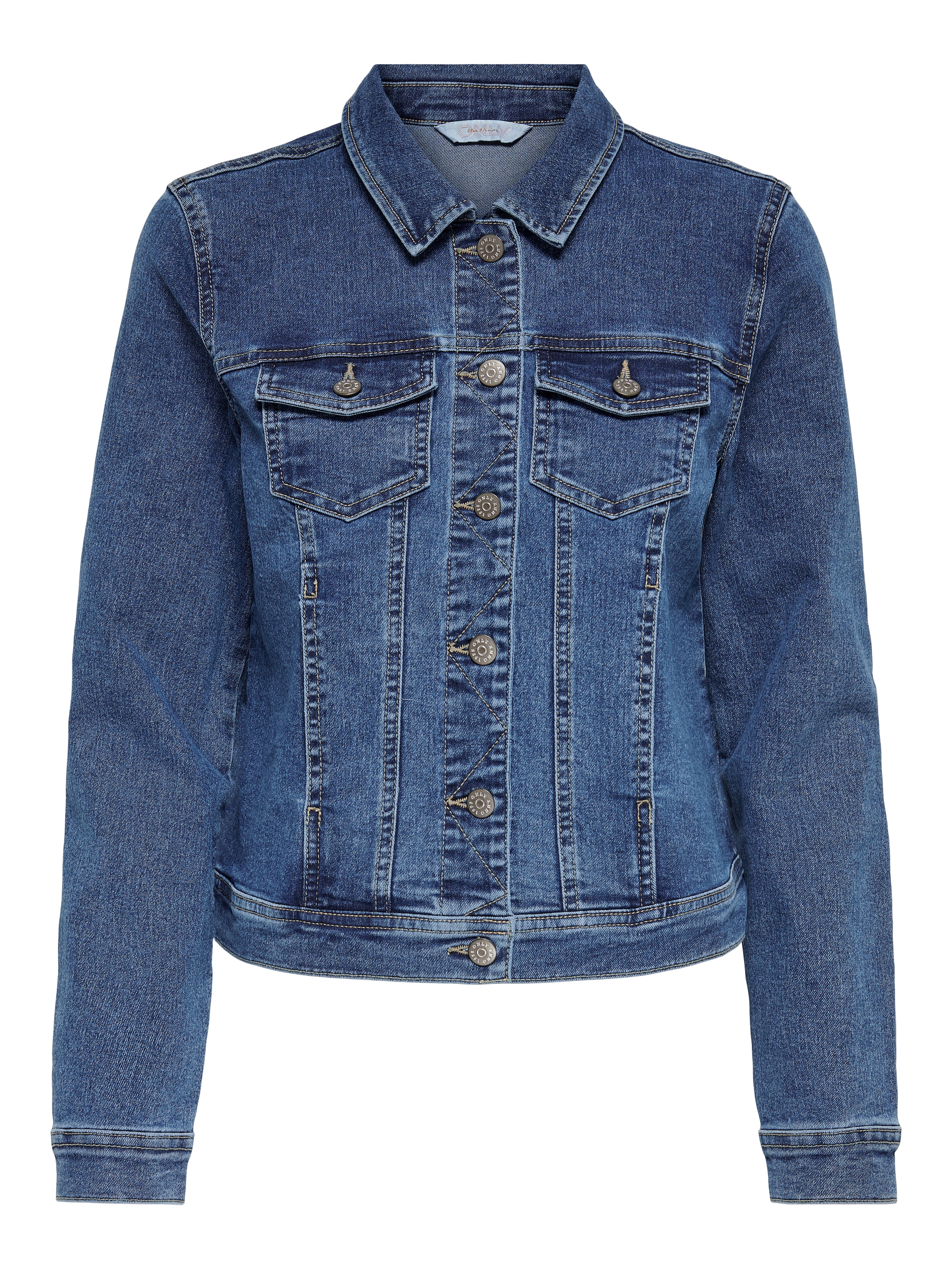ONLY Jeansjacke »ONLWONDER – Jeansjacke mit Teilungsnähten und Stretch« sehr figurbetont, casual, Denim, Baumwollmischung, Brusttaschen