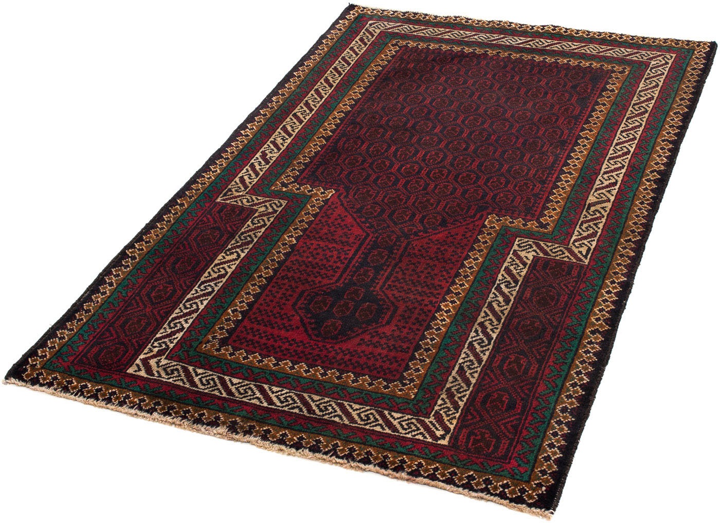 Image of morgenland Orientteppich »Belutsch - 143 x 86 cm - dunkelrot«, rechteckig, 8 mm Höhe, Wohnzimmer, Handgeknüpft, Einzelstück mit Zertifikat bei Ackermann Versand Schweiz