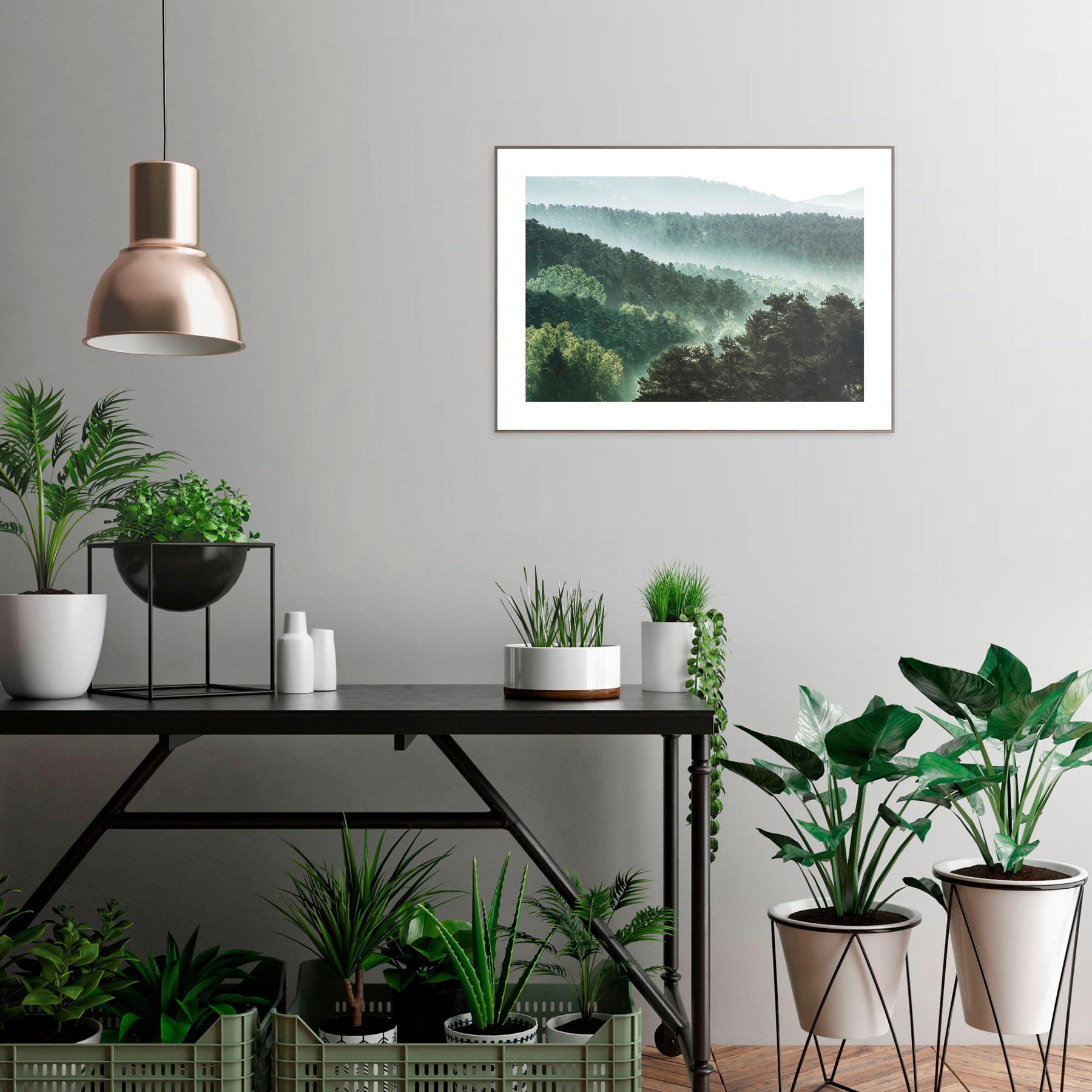 Image of Reinders! Wandbild »Slim Frame Wood 50x70 Mountain Scape« bei Ackermann Versand Schweiz