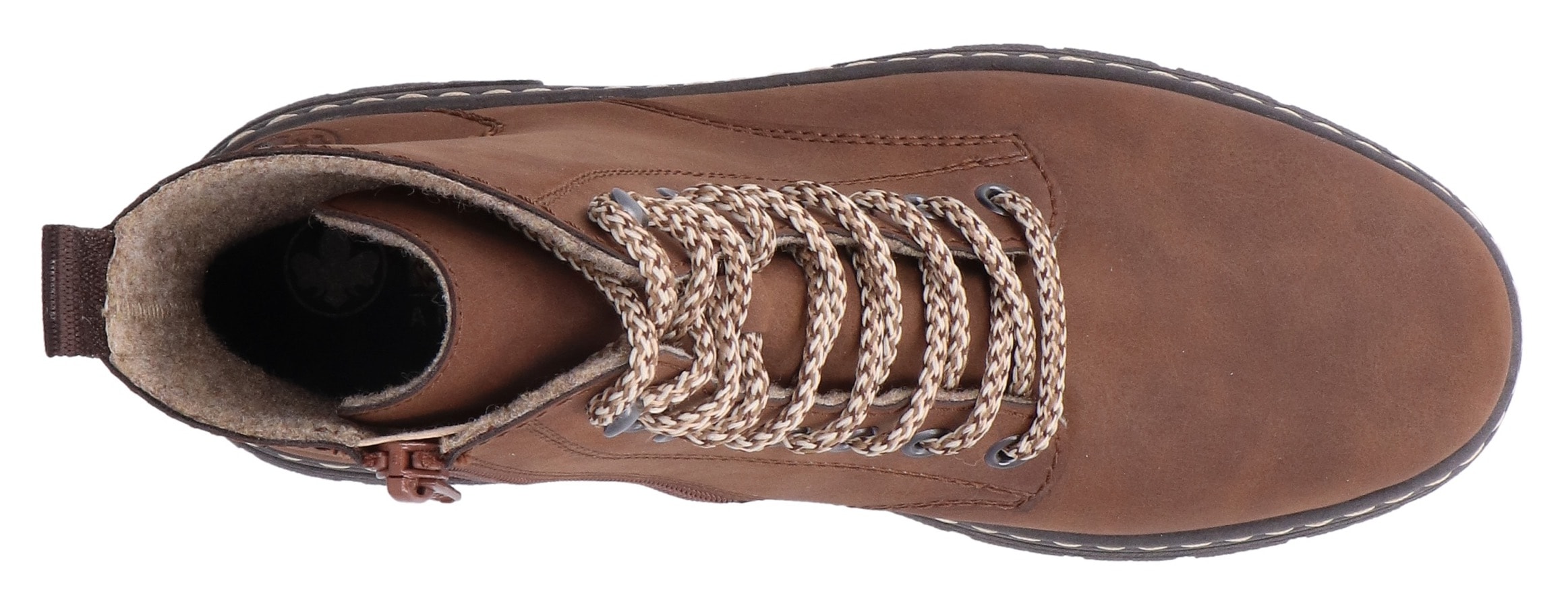Rieker Schnürstiefelette  Schnürboots, Plateauboots, Profilsohle, mit Innenreissverschluss