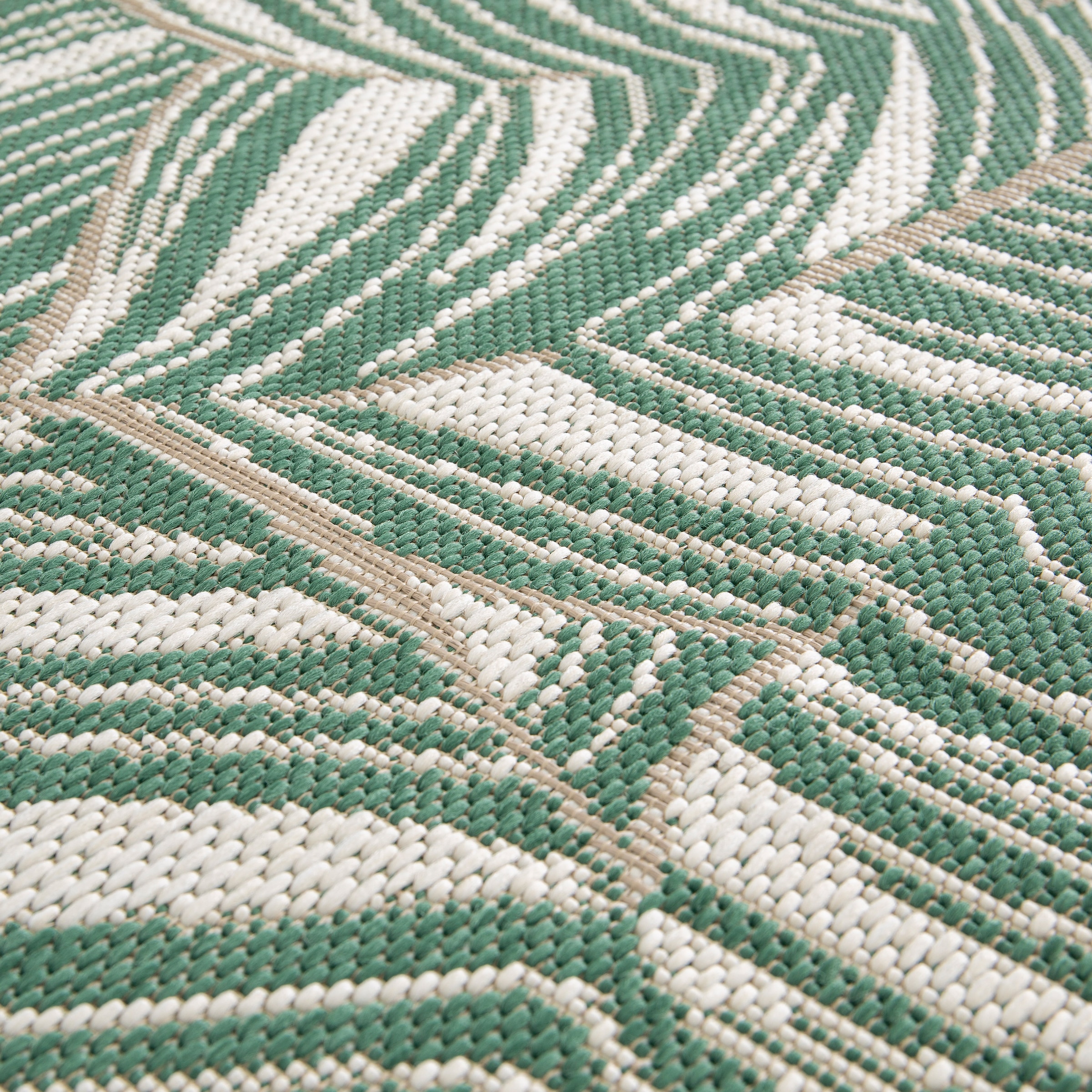 Primaflor-Ideen in Textil Teppich »Outdoorteppich PARADISE - Leaves« rechteckig 4 mm Höhe Flachgewebe, Palmblätter, In- und Outdoor geeignet, wasserfest