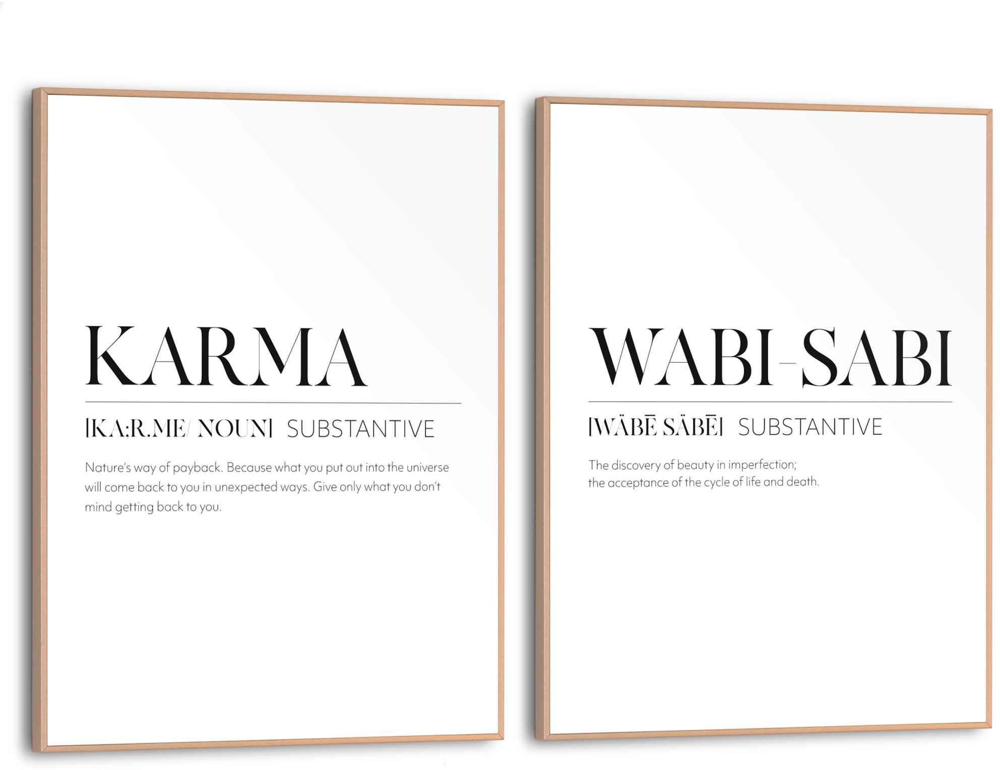 Image of Reinders! Wandbild »Unvollkommenheit Akzeptieren - Zulassen - Karma - Buddha«, (2 St.) bei Ackermann Versand Schweiz