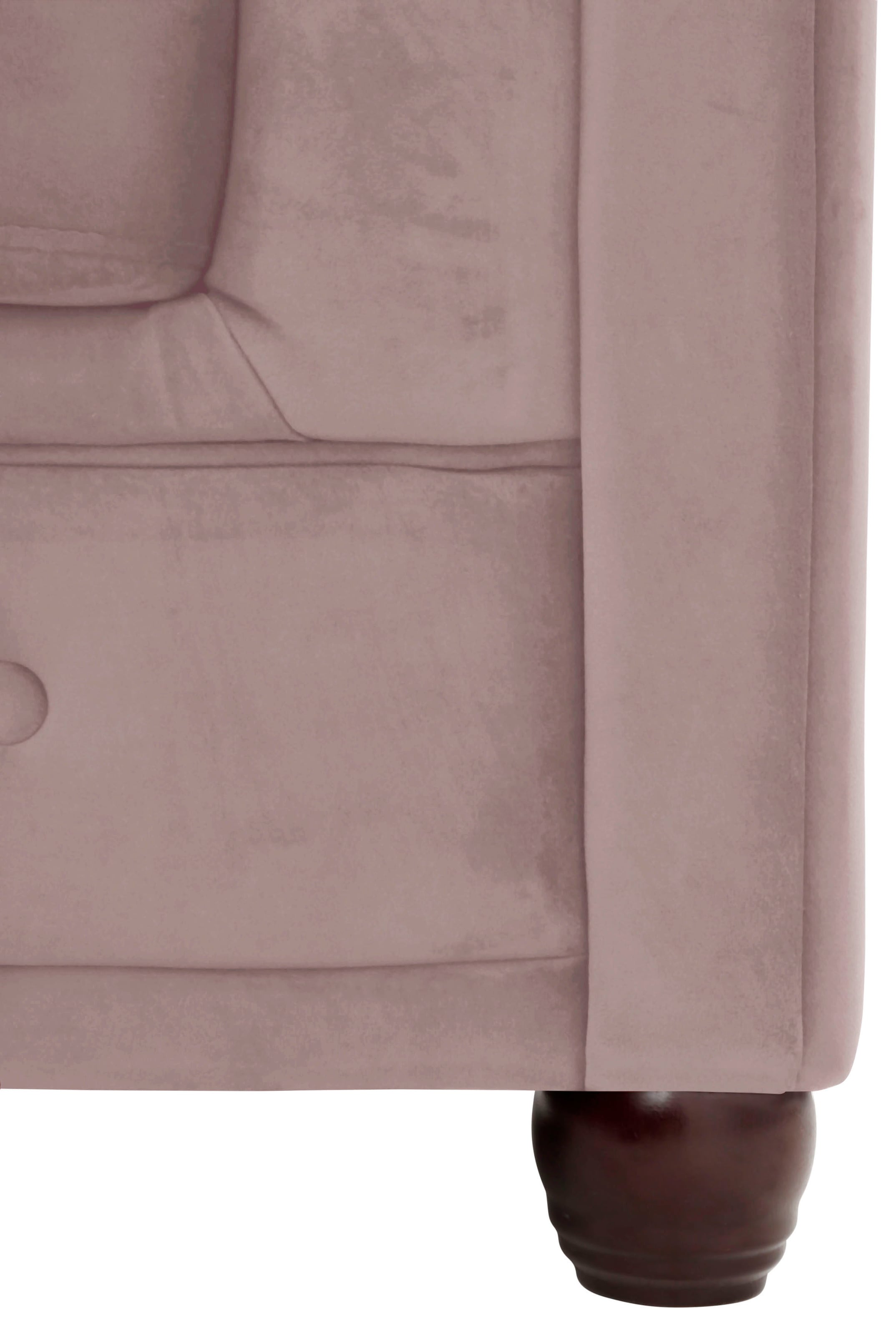 Home affaire Canapé Chesterfield »New Castle L-Form« hochwertige Knopfheftung in Chesterfield-Design, B/T/H: 255(171/72)