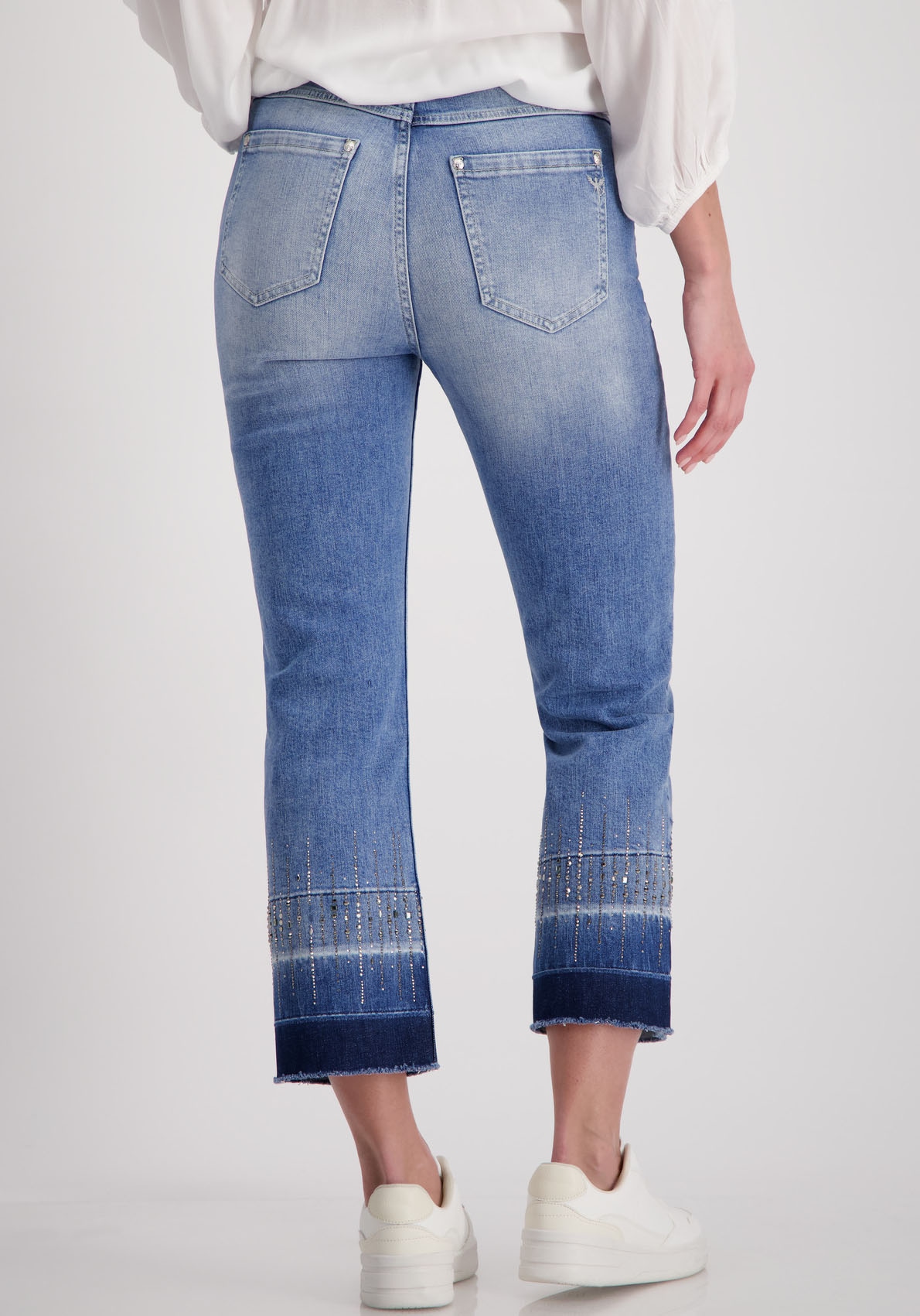 Monari Bootcut-Jeans, mit Strass Steinen