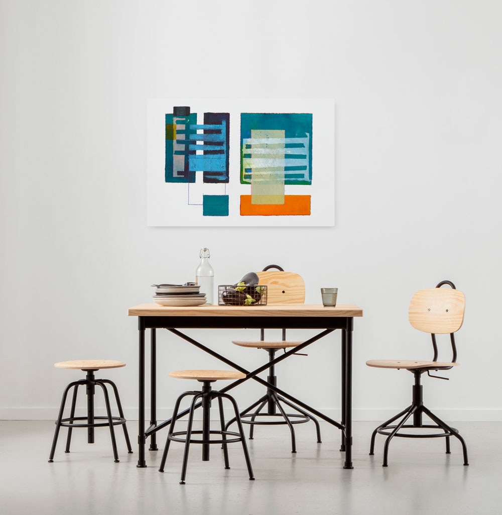 Komar Tableau sur toile »Assembling a Network - Grösse 60 x 90 cm« 1 cuis tlg. Keilrahmenbild mi Echtholzrahmen