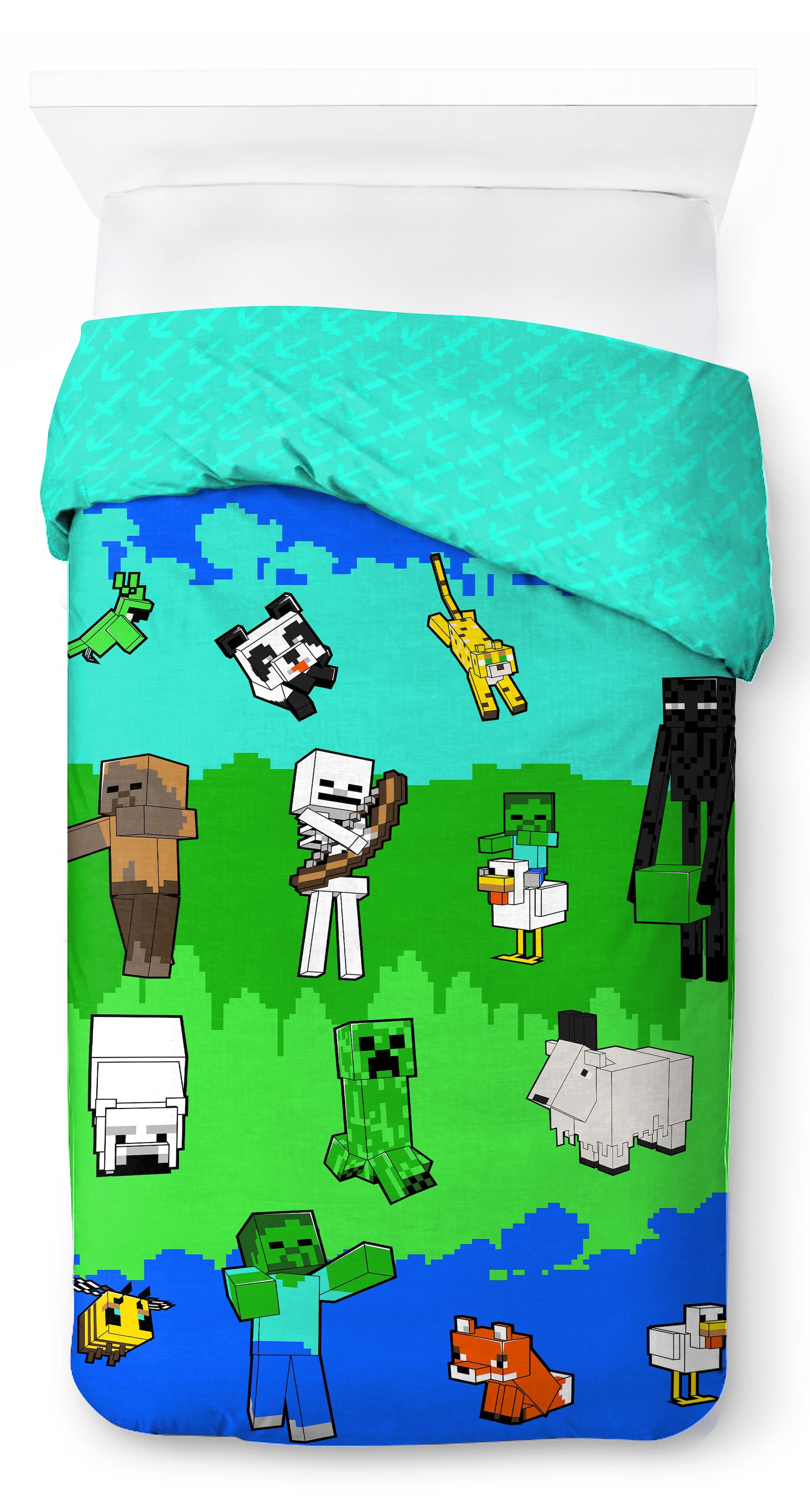 Minecraft Linge de lit pour enfants »Minecraft Creative« 2 100% coton