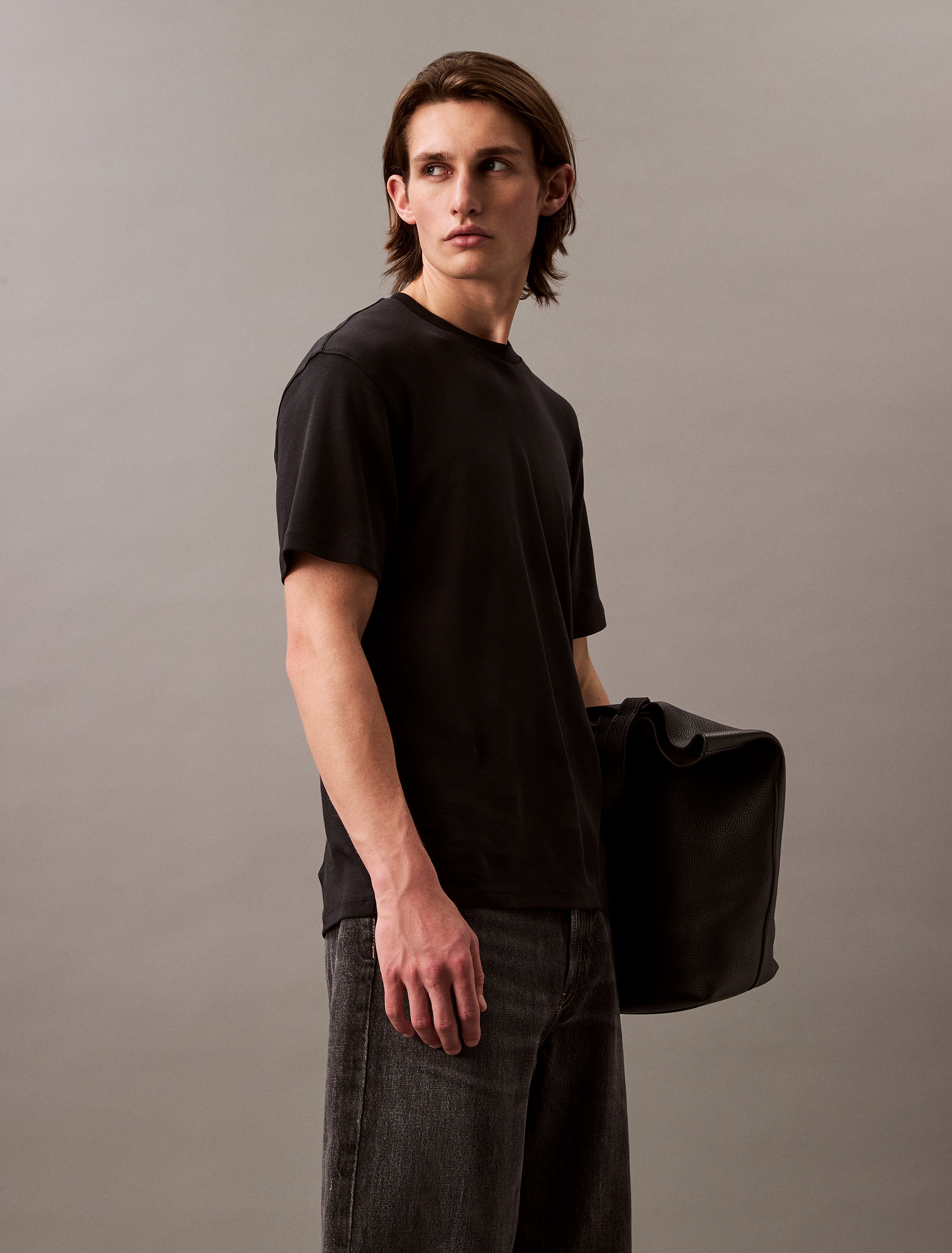 Calvin Klein T-shirt »SS NA WHSL SUPIMA CREWNECK TEE« col rond, coupe régulière
