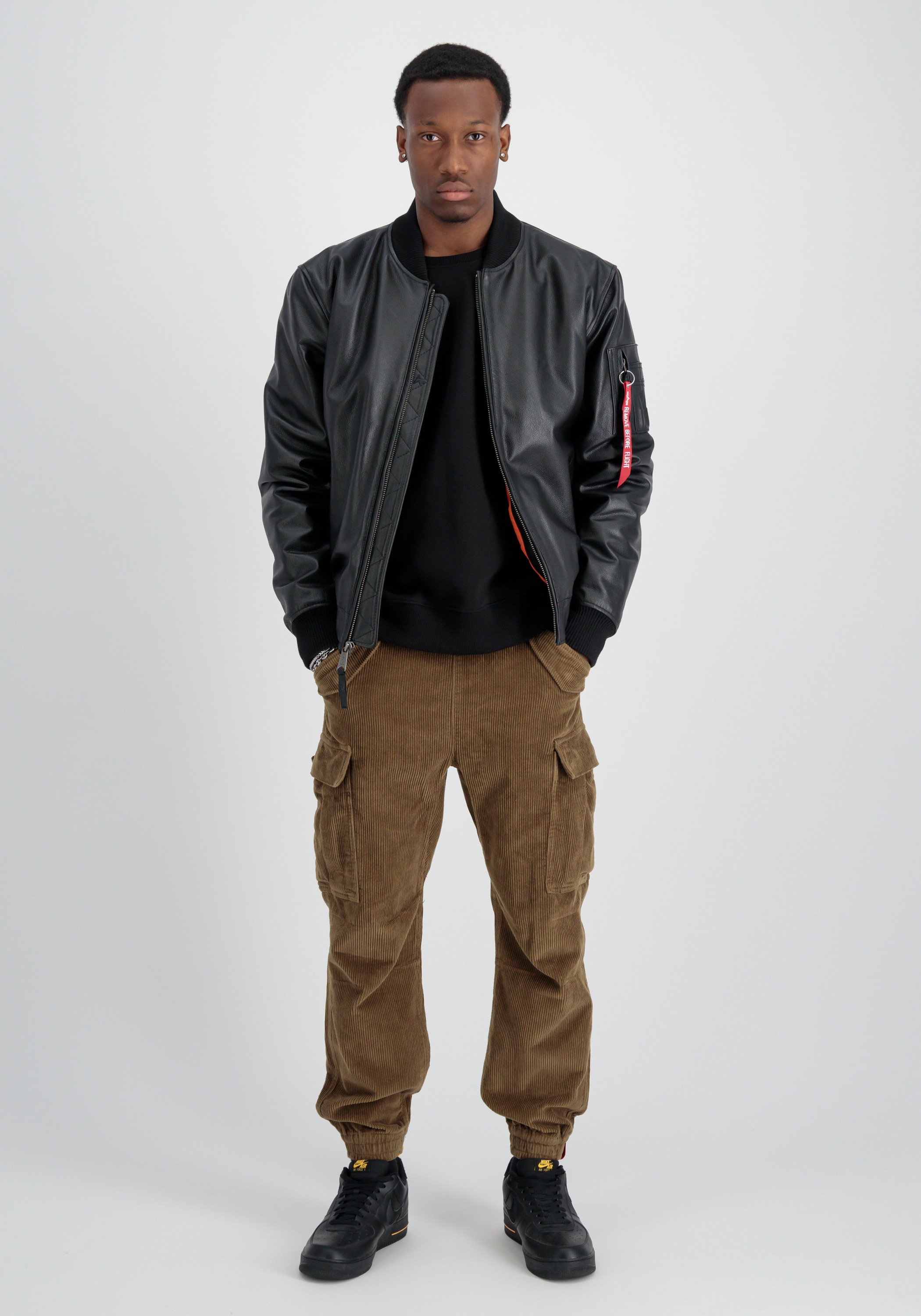 Alpha Industries Lederjacke »Alpha Industries Men - Leather & Vegan Jackets MA-1 Leather LF«