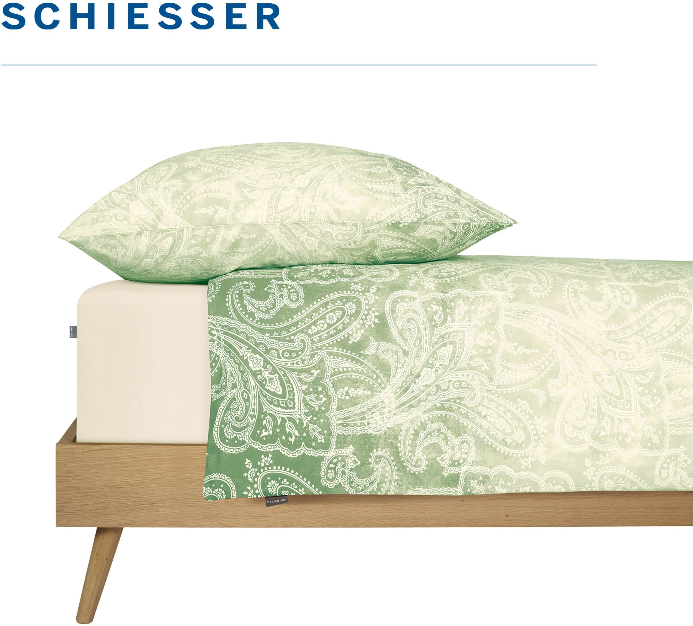 Schiesser Linge de lit »Claire aus weicher Baumwolle mit Paisleymuster in dezentem Farbverlauf« 2 cuis MADE IN GREEN by OEKO-TEX®