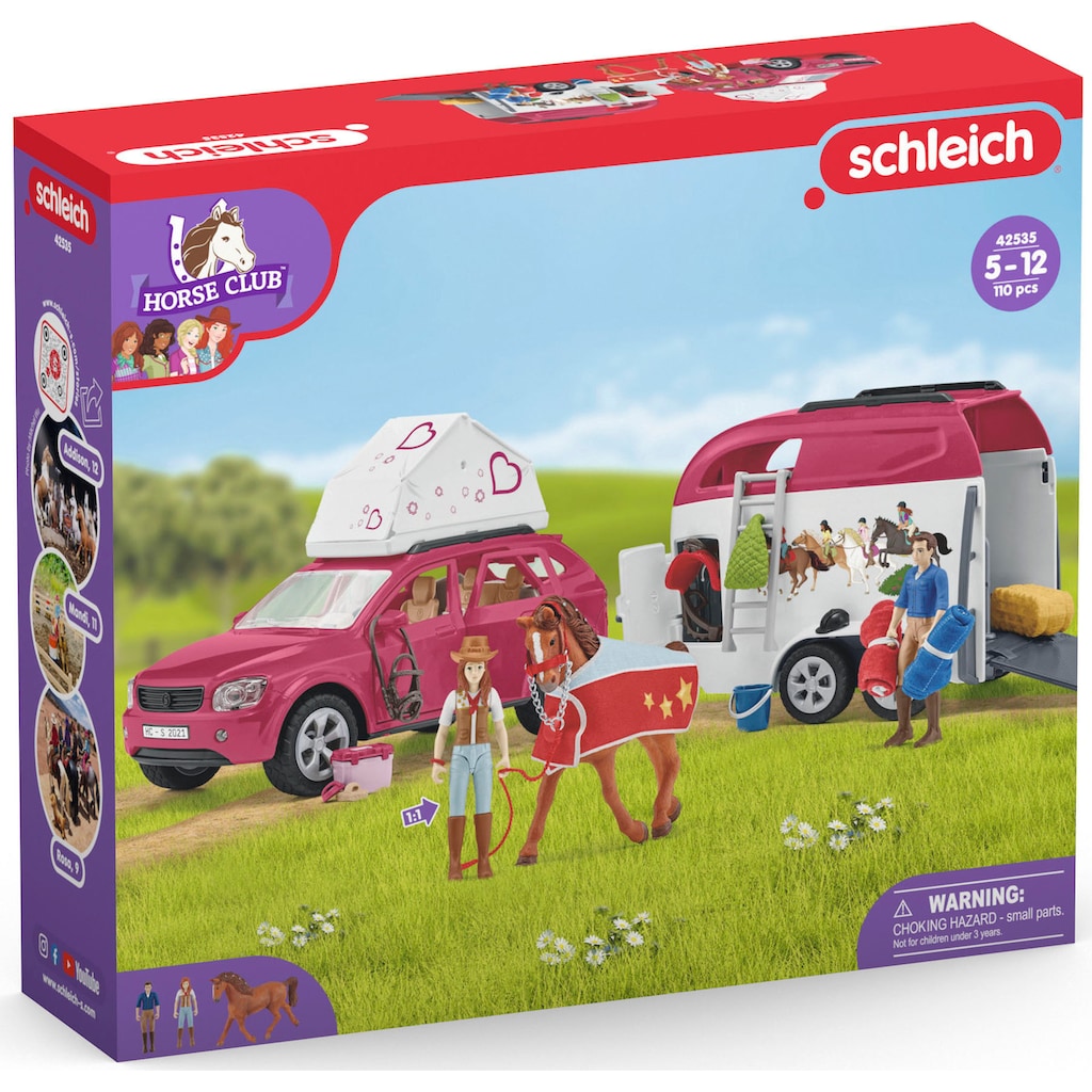 Schleich® Spielwelt »HORSE CLUB, Abenteuer mit Auto und Pferdeanhänger (42535)«, Made in Europe