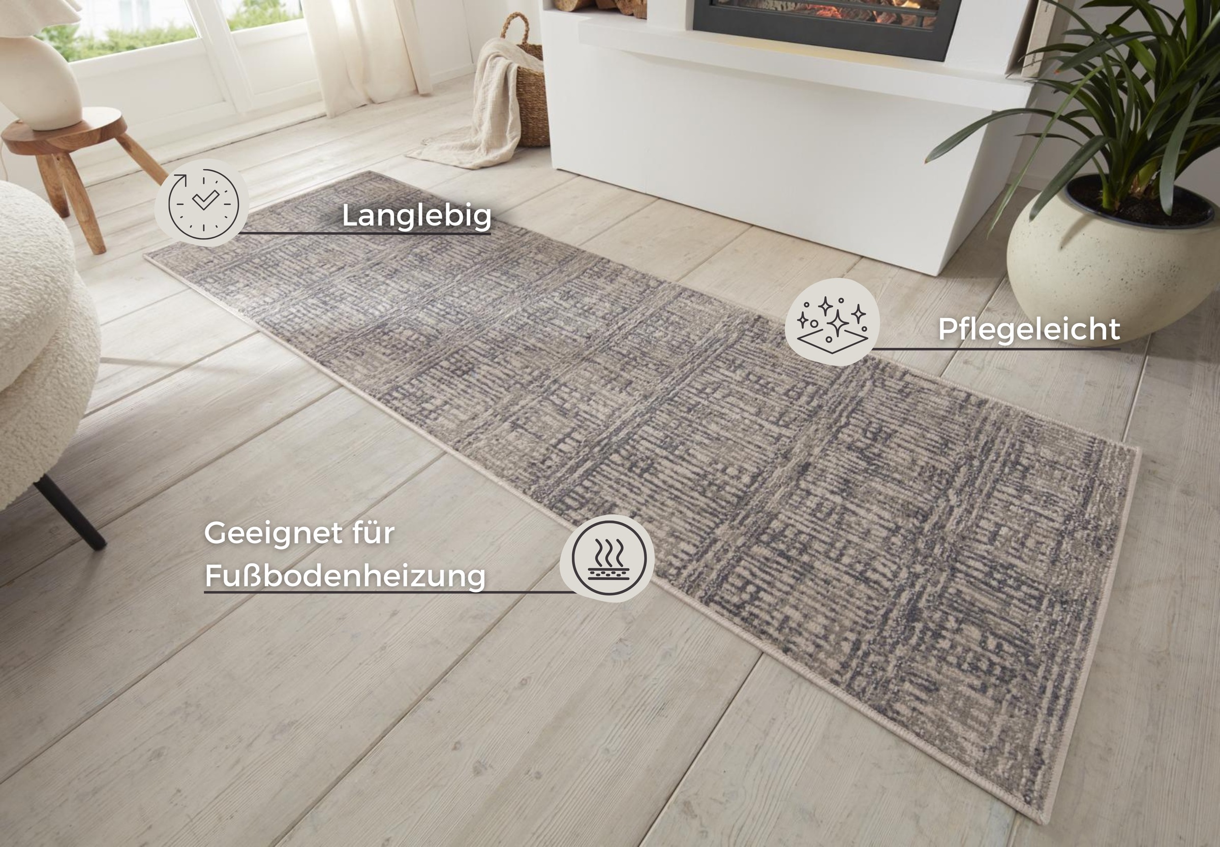 HANSE Home Teppich »Sole«, rechteckig, 8 mm Höhe, Kurzflor, Läufer, Vintage, Wohnzimmer, Schlafzimmer, Esszimmer, Flur