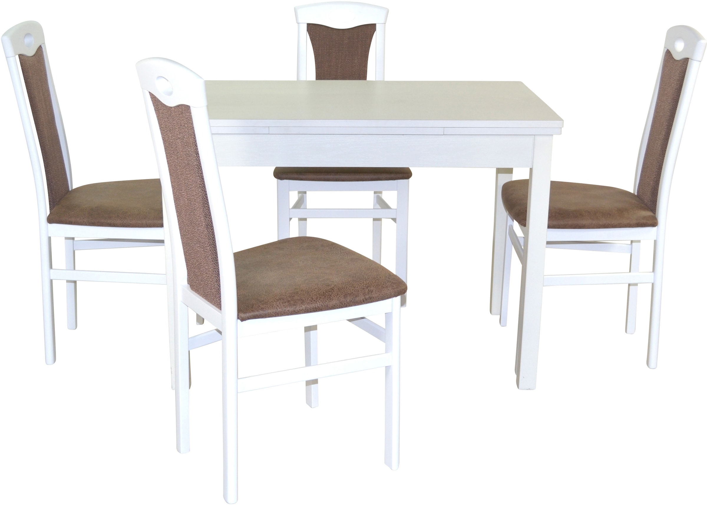 HOFMANN LIVING AND MORE Ensemble de salle à manger »5tlg. Tischgruppe« Spar-Set, 5tlg. Tischgruppe, 5 cuis tlg. Stühle montiert