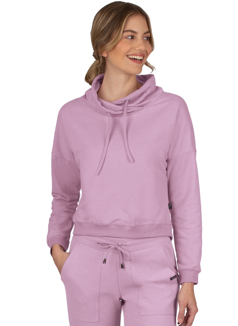 Trigema Sweatshirt »TRIGEMA Sweatshirt mit modischem Stehkragen«
