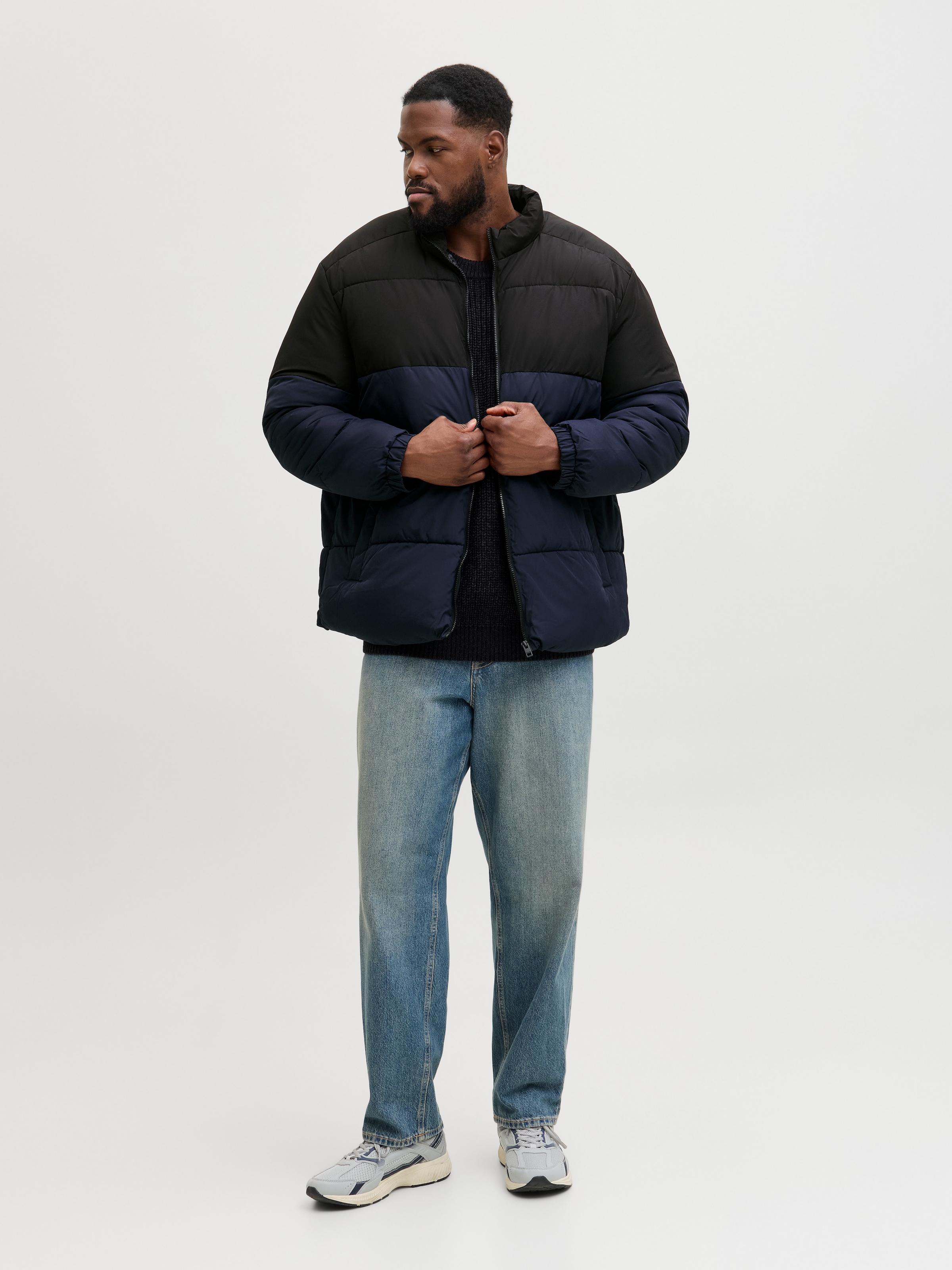 Jack & Jones PlusSize Steppjacke »JJMAZE PUFFER COLLAR PLS« ohne Kapuze