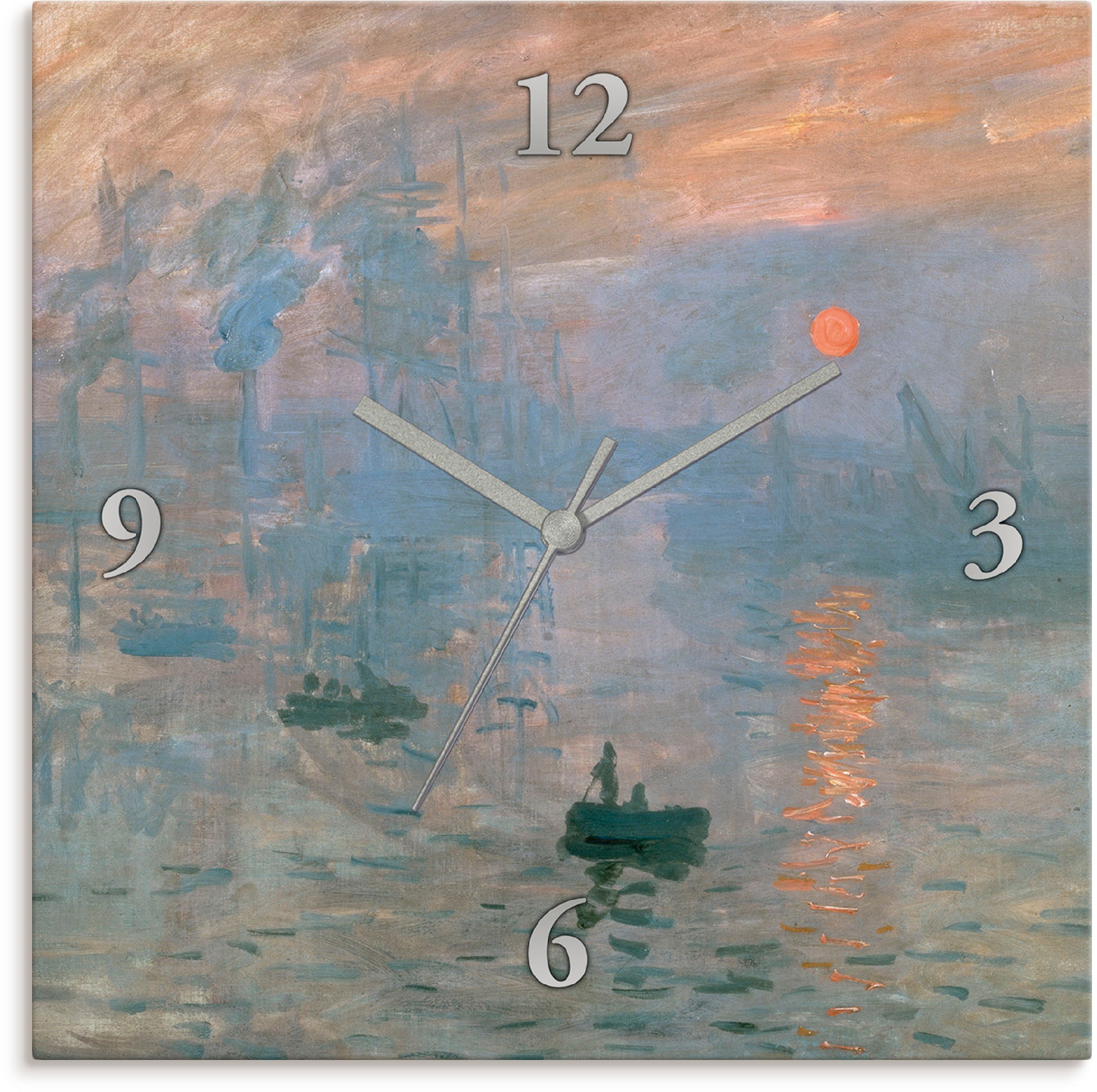 Image of Artland Wanduhr »Impression (Sonnenaufgang). 1872«, lautlos, ohne Tickgeräusche, nicht tickend, geräuschlos - wählbar: Funkuhr o. Quarzuhr, moderne Uhr für Wohnzimmer, Küche etc. - Stil: modern bei Ackermann Versand Schweiz