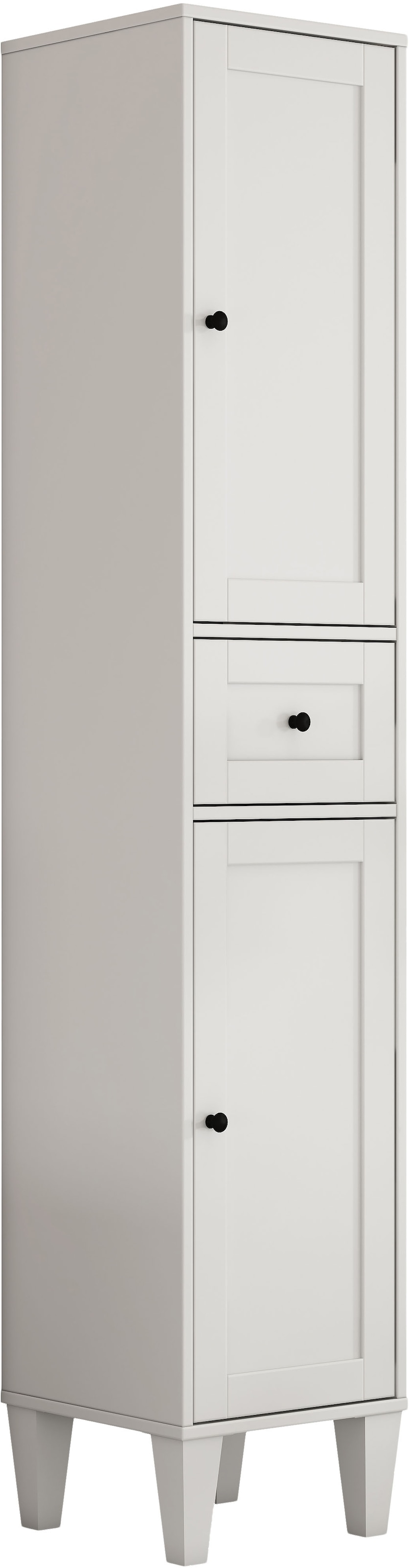 welltime Armoire haute »AMSTERDAM« Badschrank Breite 35cm, 2 Türen und 1 Auszug