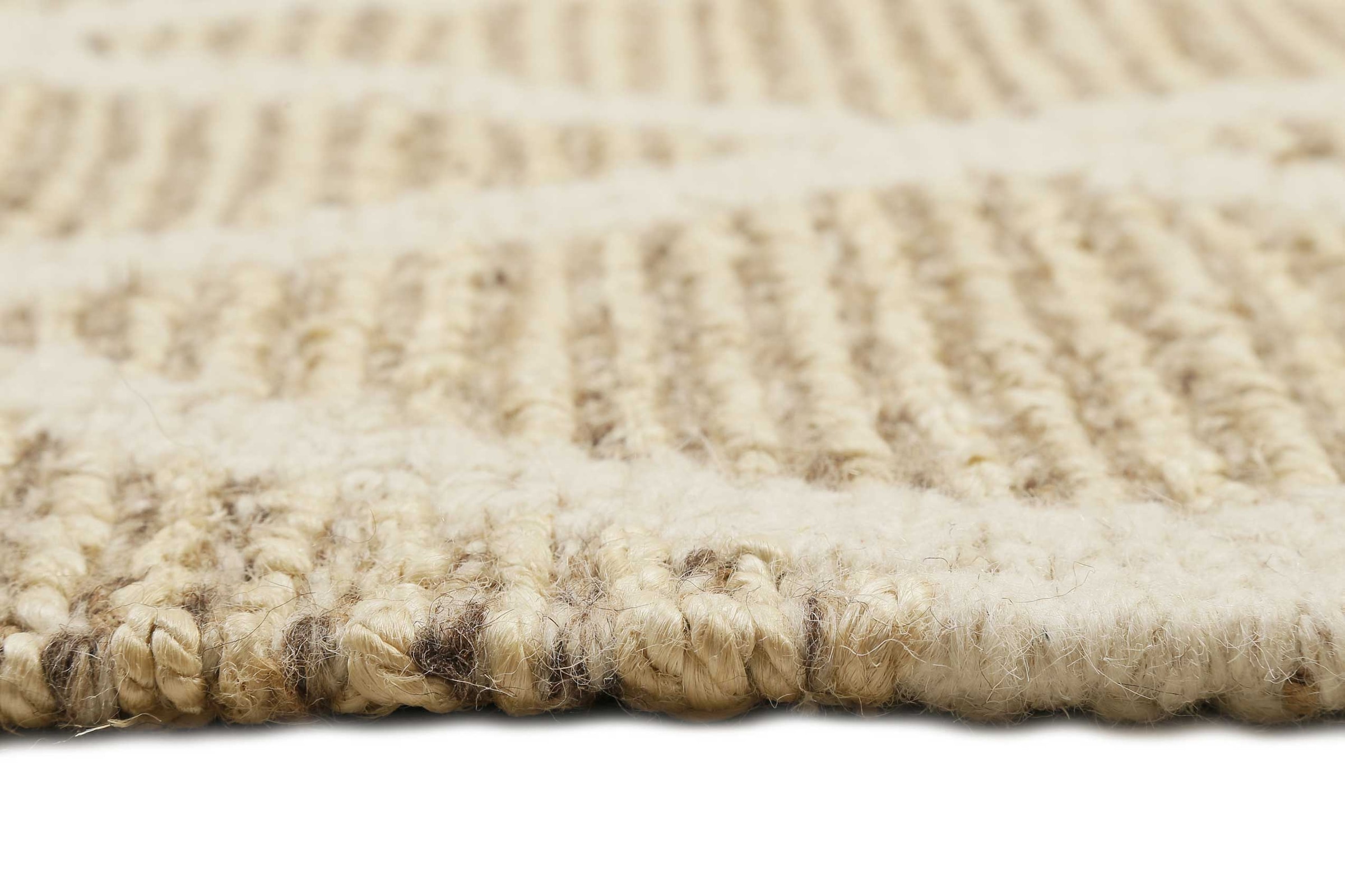 Green Looop Teppich »Novella« rechteckig 18 mm Höhe Hochflorteppich, handgewebt, natur, modern, geometrisch