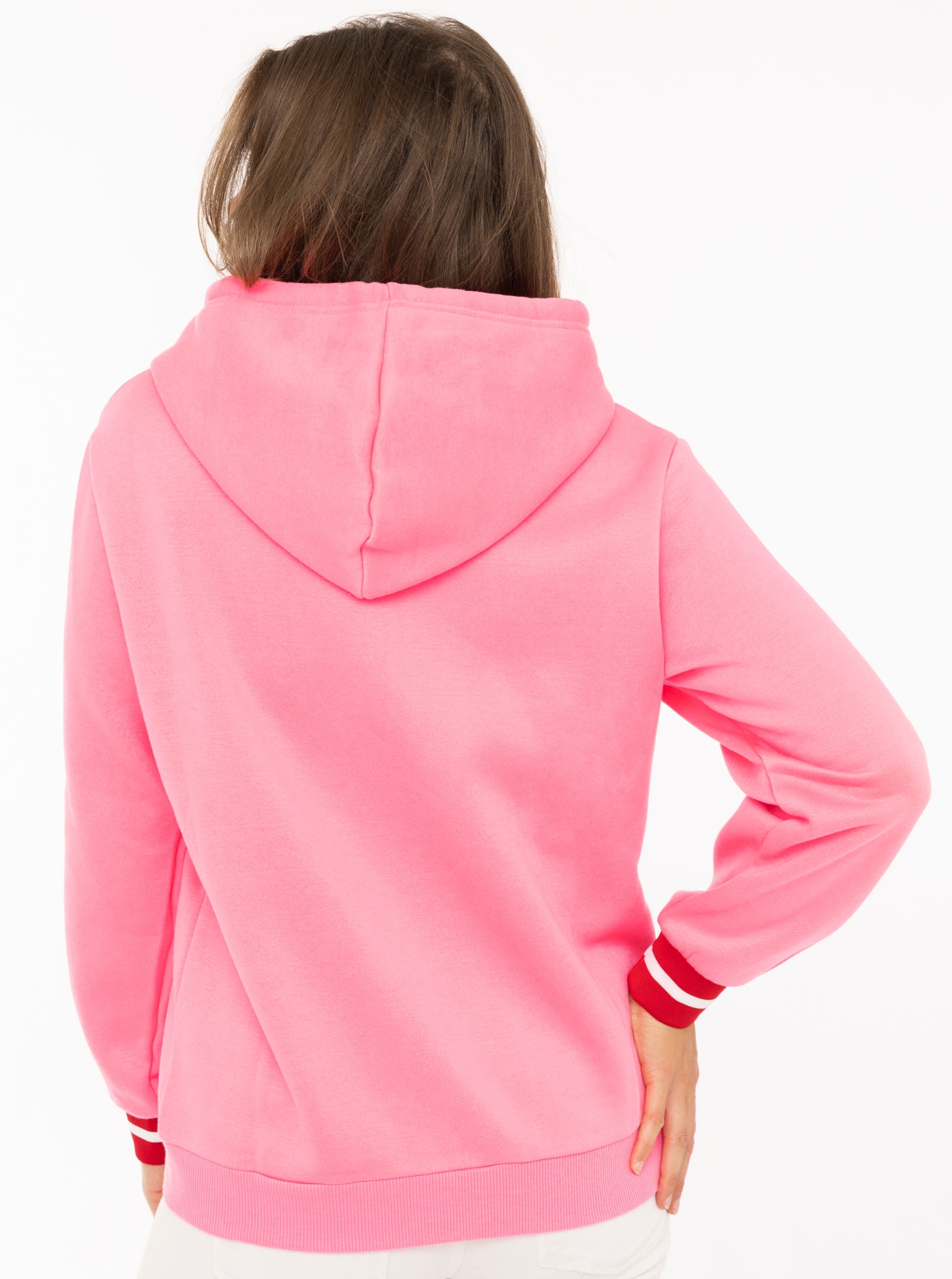 Zwillingsherz Sweatjacke »"Très Bien"« Mini Me, süsses Dackelmotiv, gestreifte Ärmelbündchen, Kapuze, Zipper