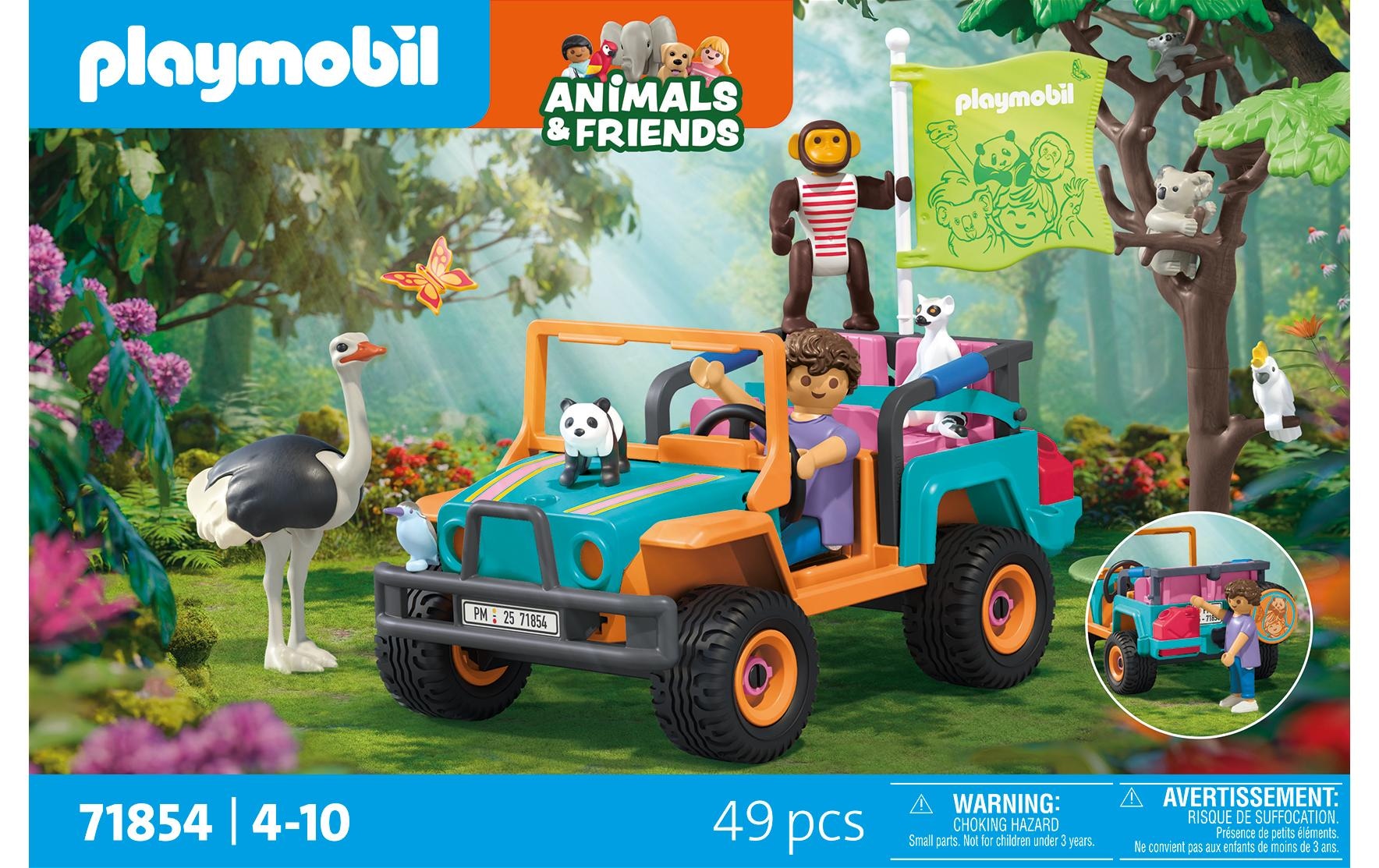 Playmobil® Jeu de construction »Animals & Friends: Bunter Geländewagen 71854«