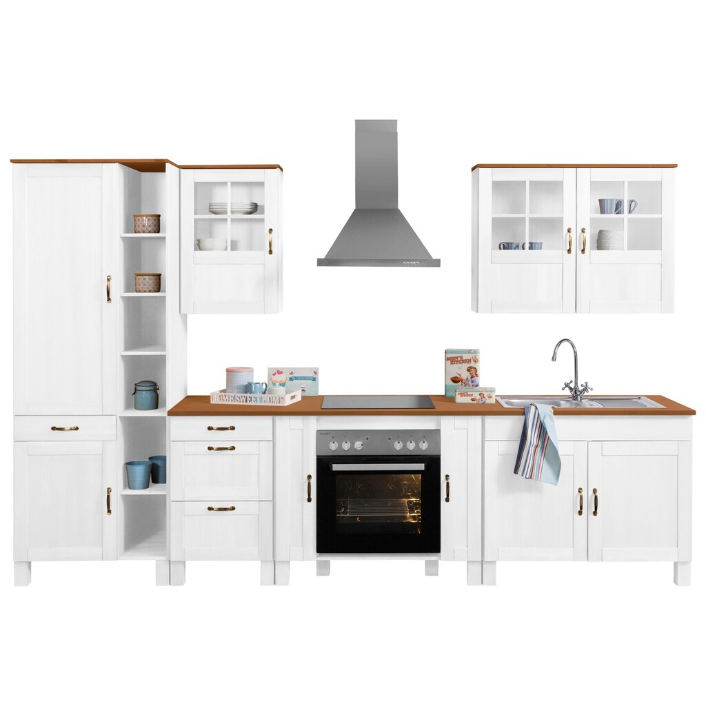 Home affaire Küchenzeile »Alby«, Breite 325 cm, Arbeitsplatte 35mm stark, ohne E-Geräte