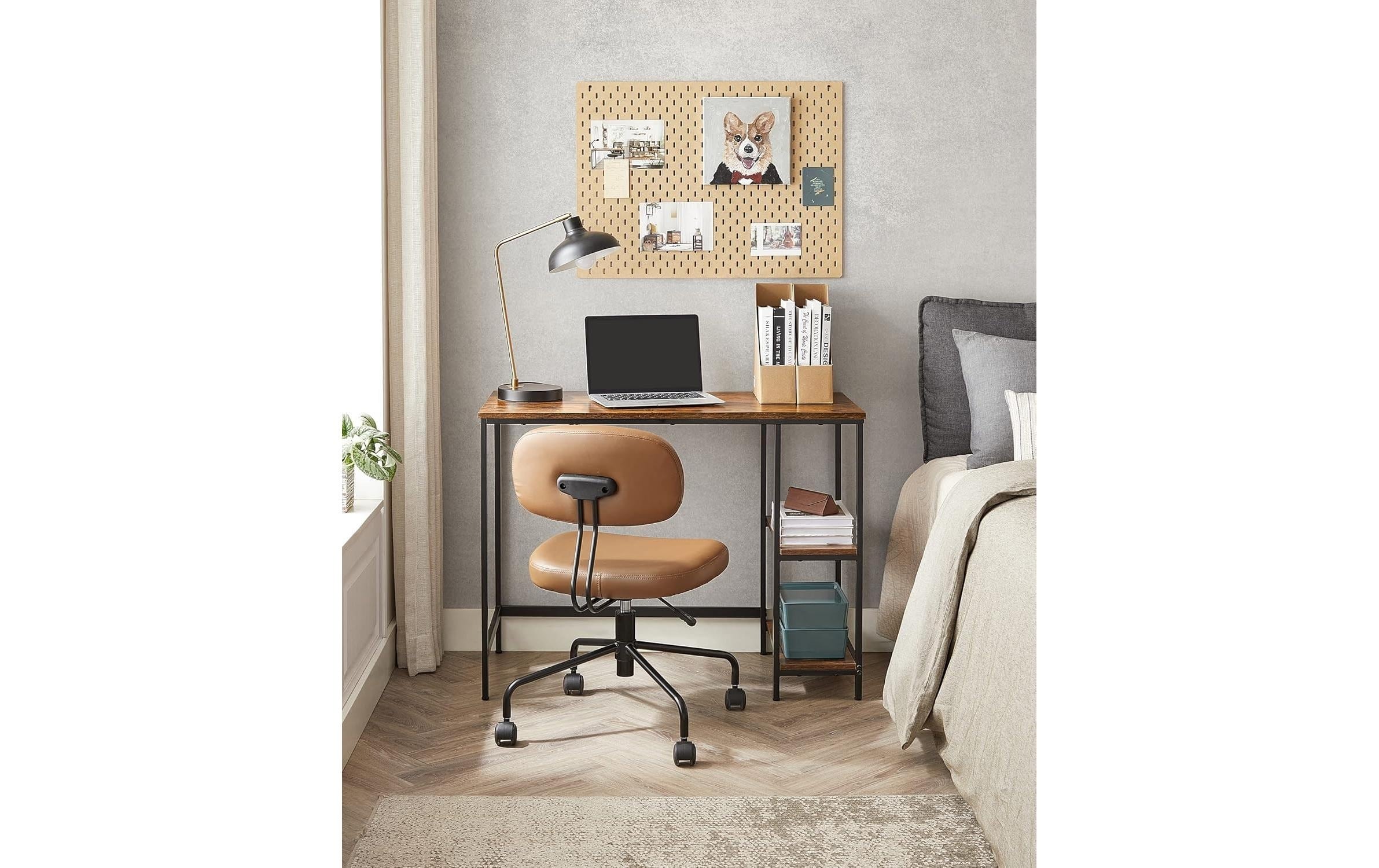 Image of VASAGLE Schreibtisch "Braun/Schwarz 100 x 50 cm"