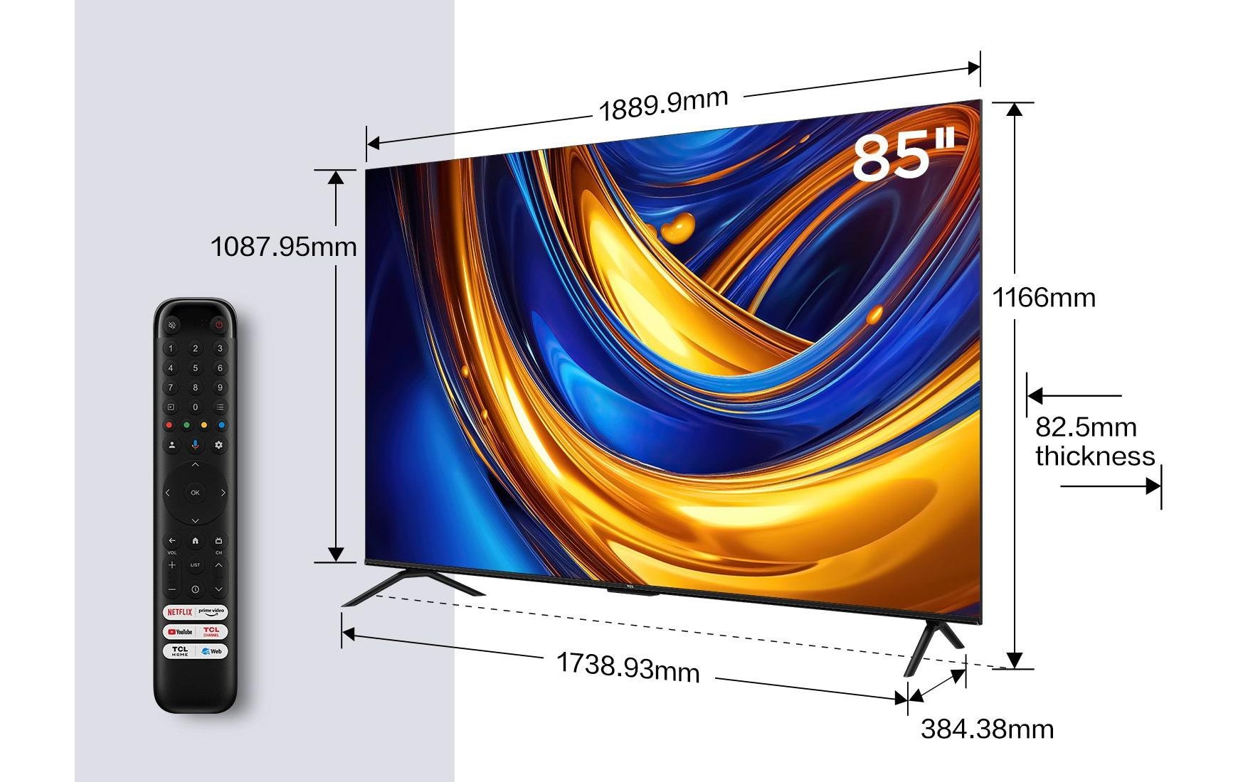 TCL LED-Fernseher »85P655 85 3840 x 2160 (Ultra HD 4K), LED-LCD«, 4K Ultra HD