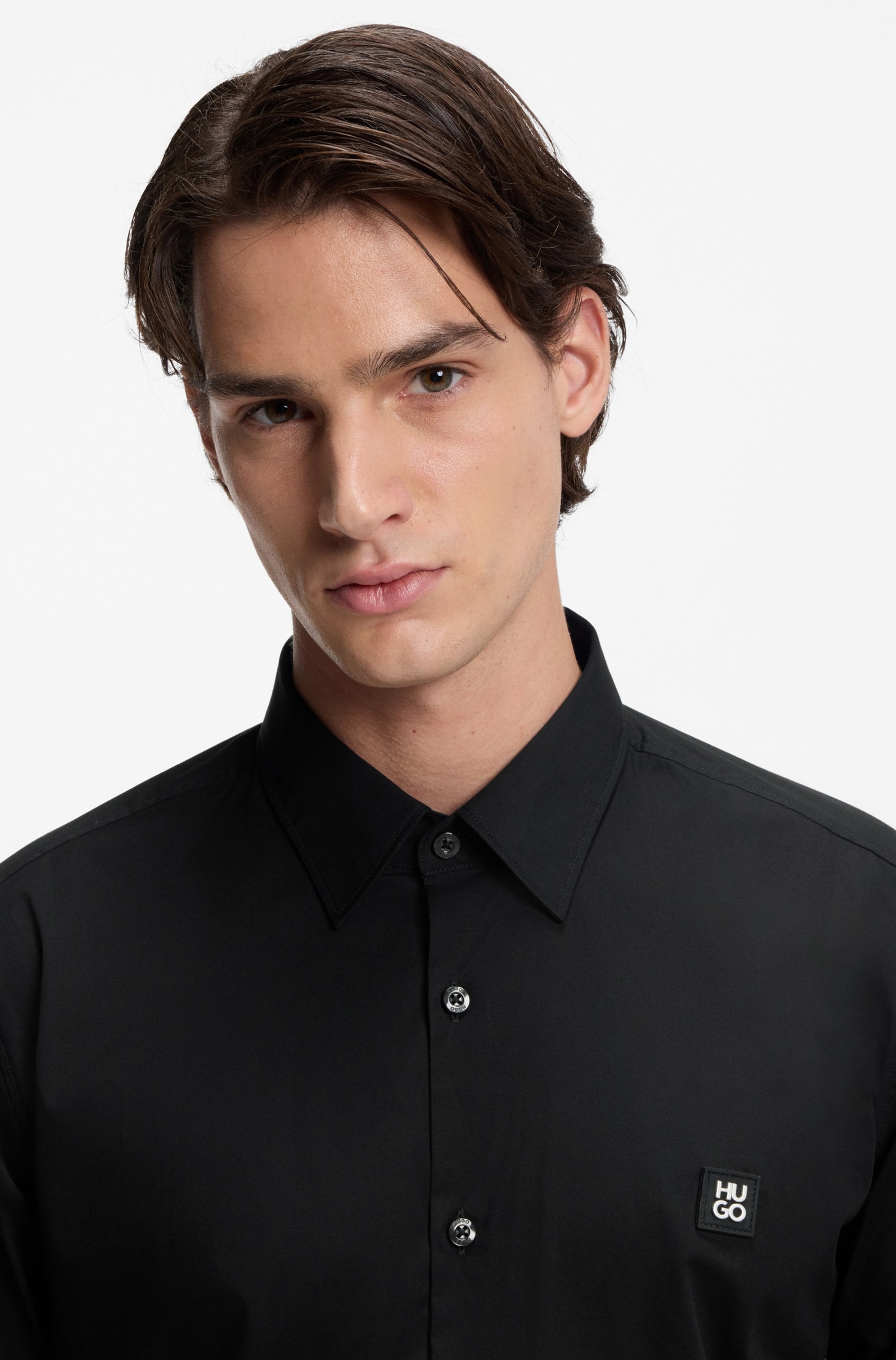 HUGO Chemise d'affaires »Ermo« col Kent, slim fit, coton stretch
