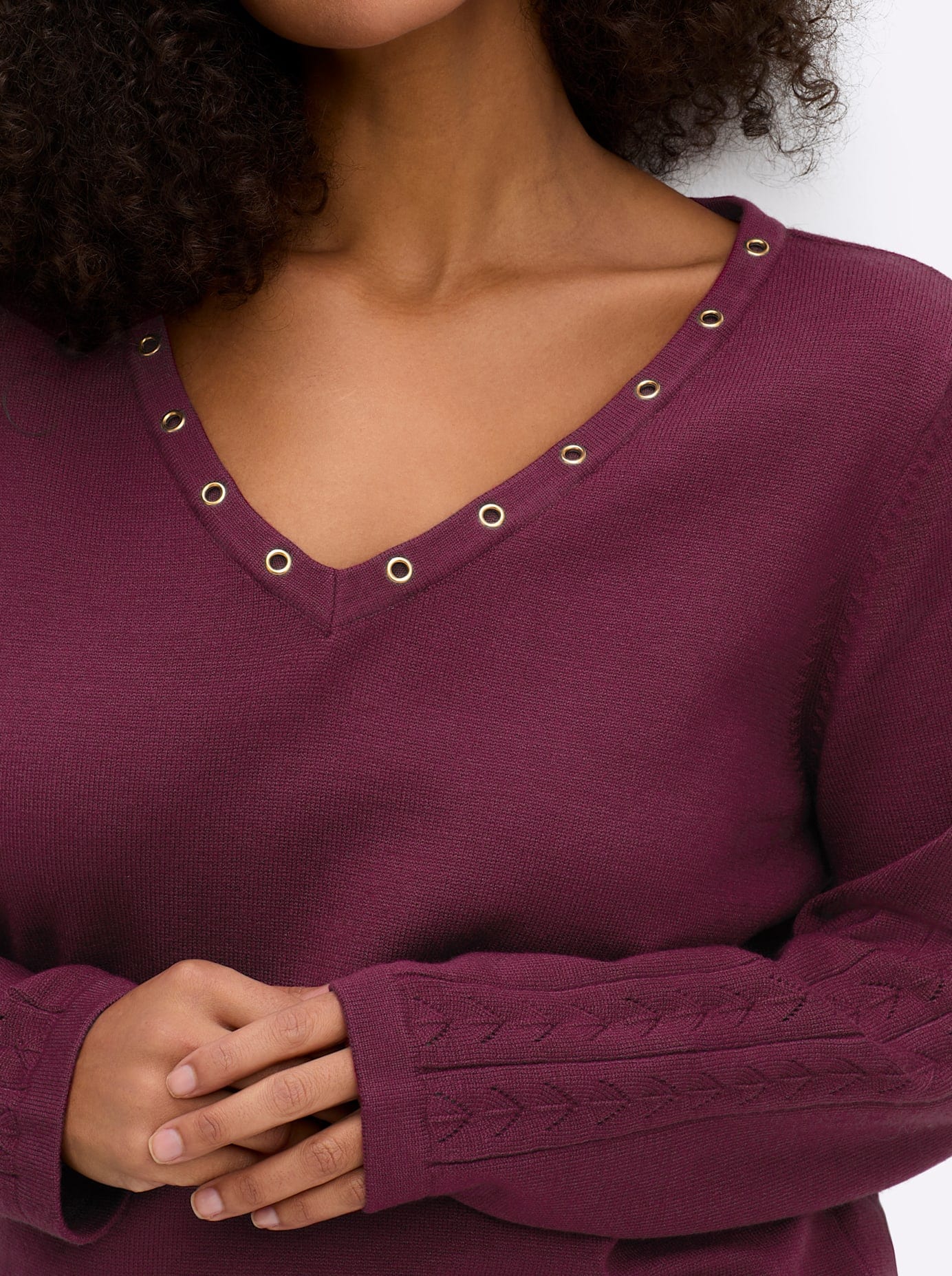 Sheego V-Ausschnitt-Pullover »Pullover«