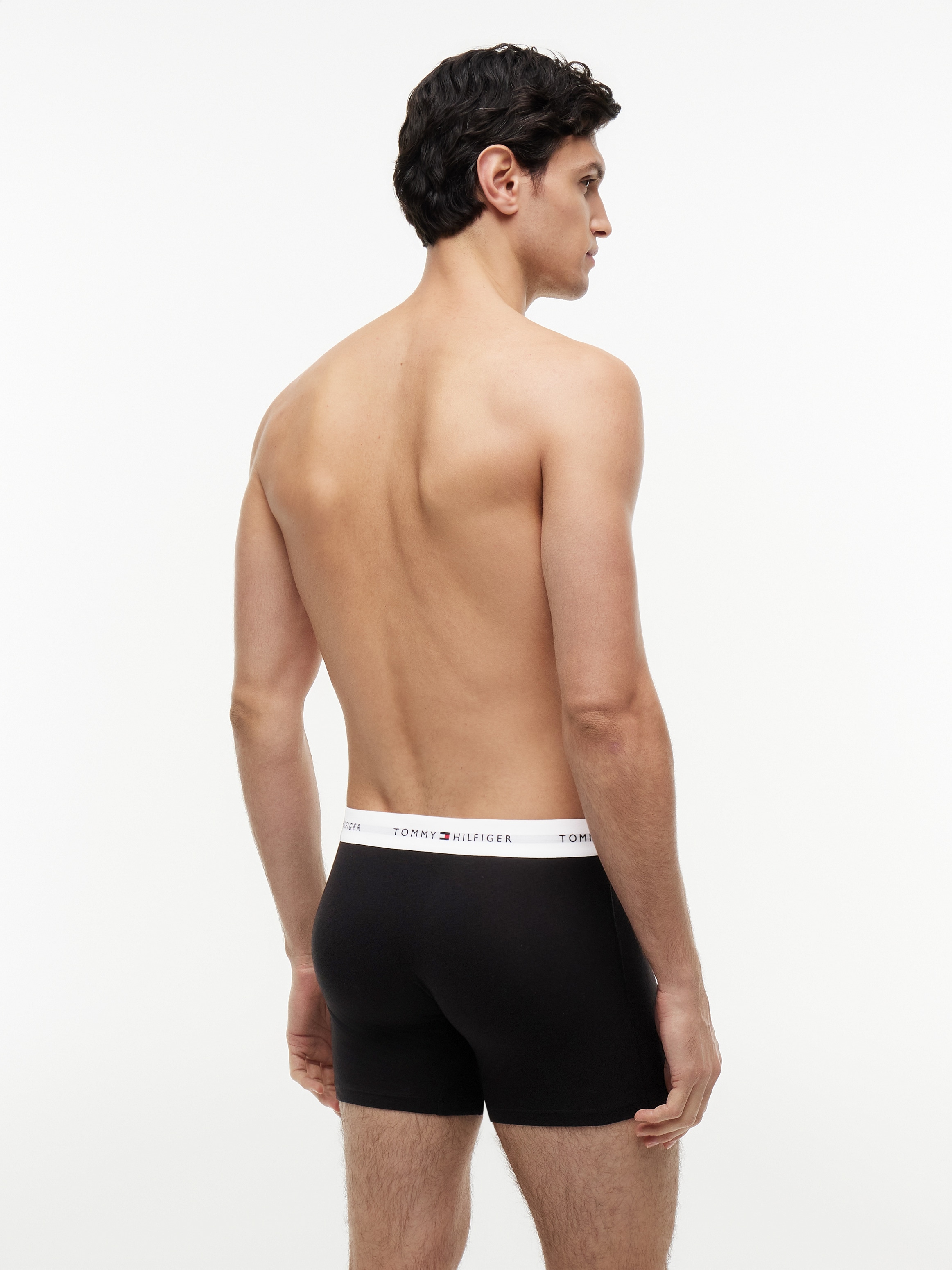 Tommy Hilfiger Underwear Boxershorts »3P BOXER BRIEF WB« Packung, 3er-Pack, 3 Stk. mit kontrastfarbenem Logobund