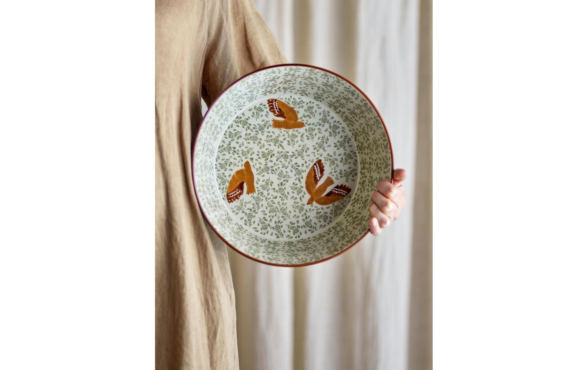 Bloomingville Coupe à dessert »Hezha, Steinzeug, 28 cm« 1