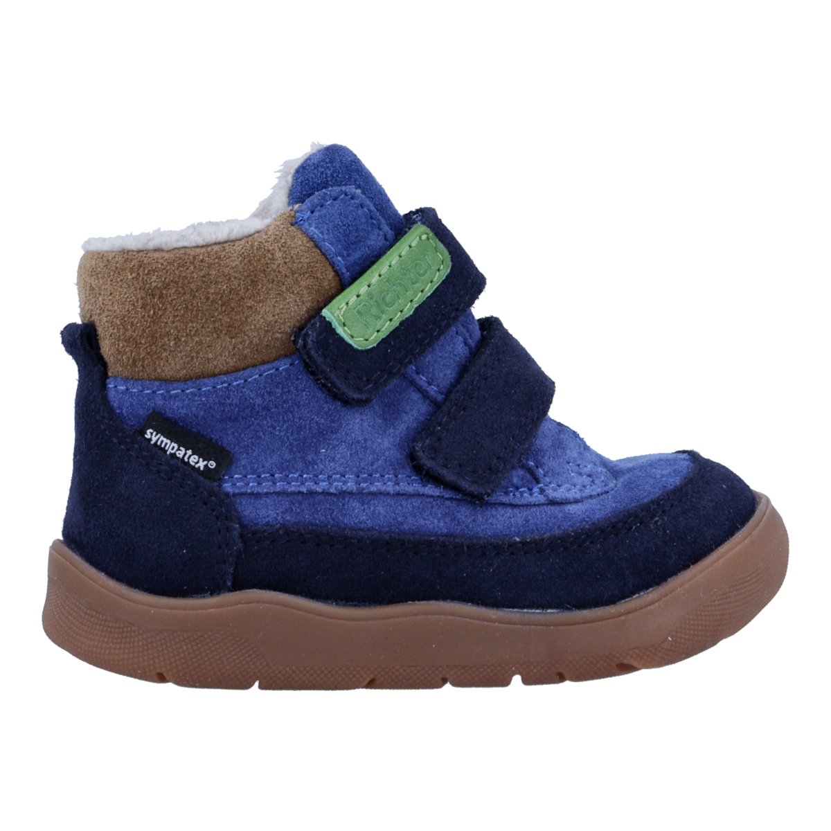 Richter Barfussschuh »Samy Winter«  Klettschuh mit Kontrastbesätzen, Grössenschablone zum Download