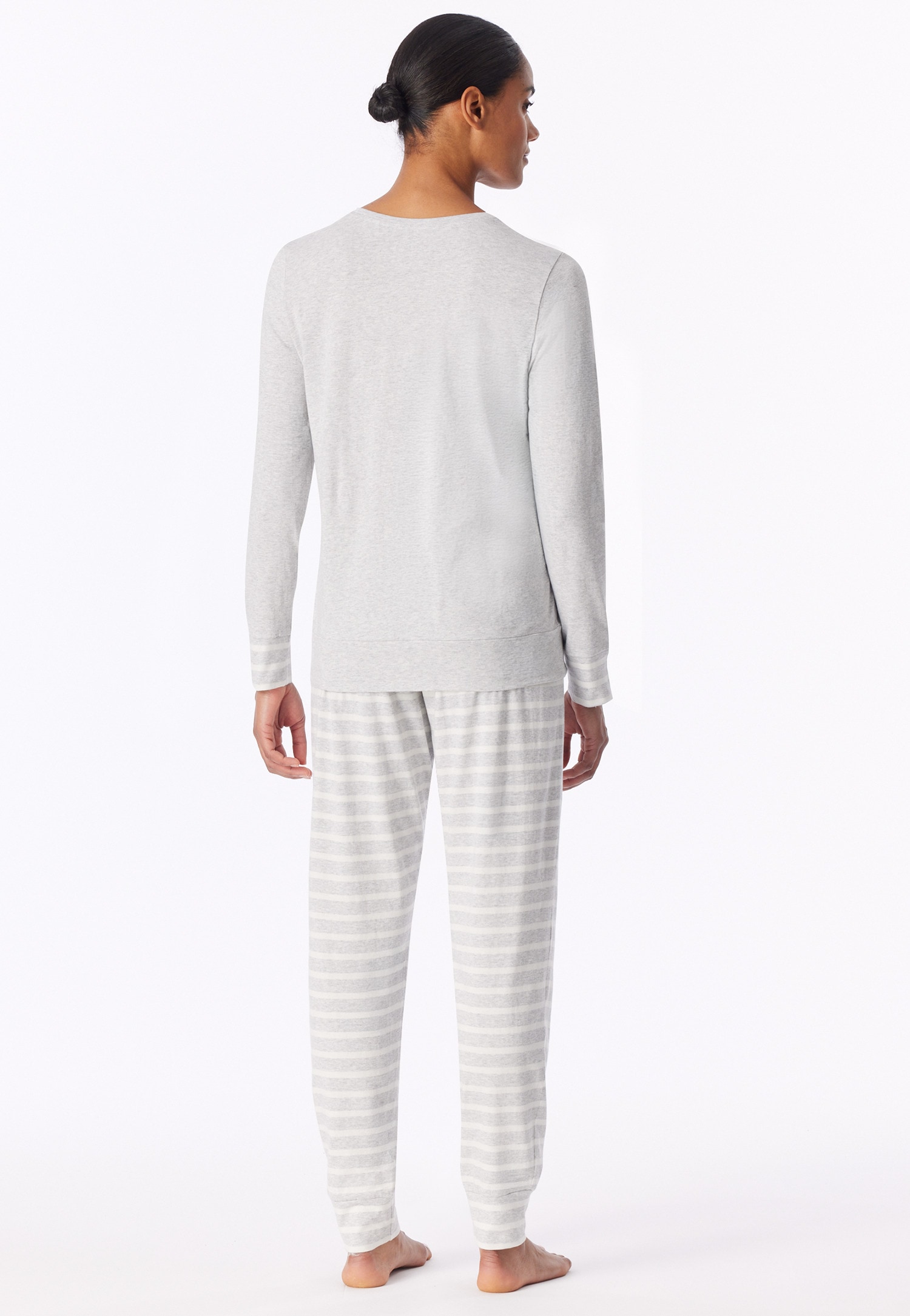 Schiesser Pyjama »Casual Essentials« 2 coton, col rond, manches longues