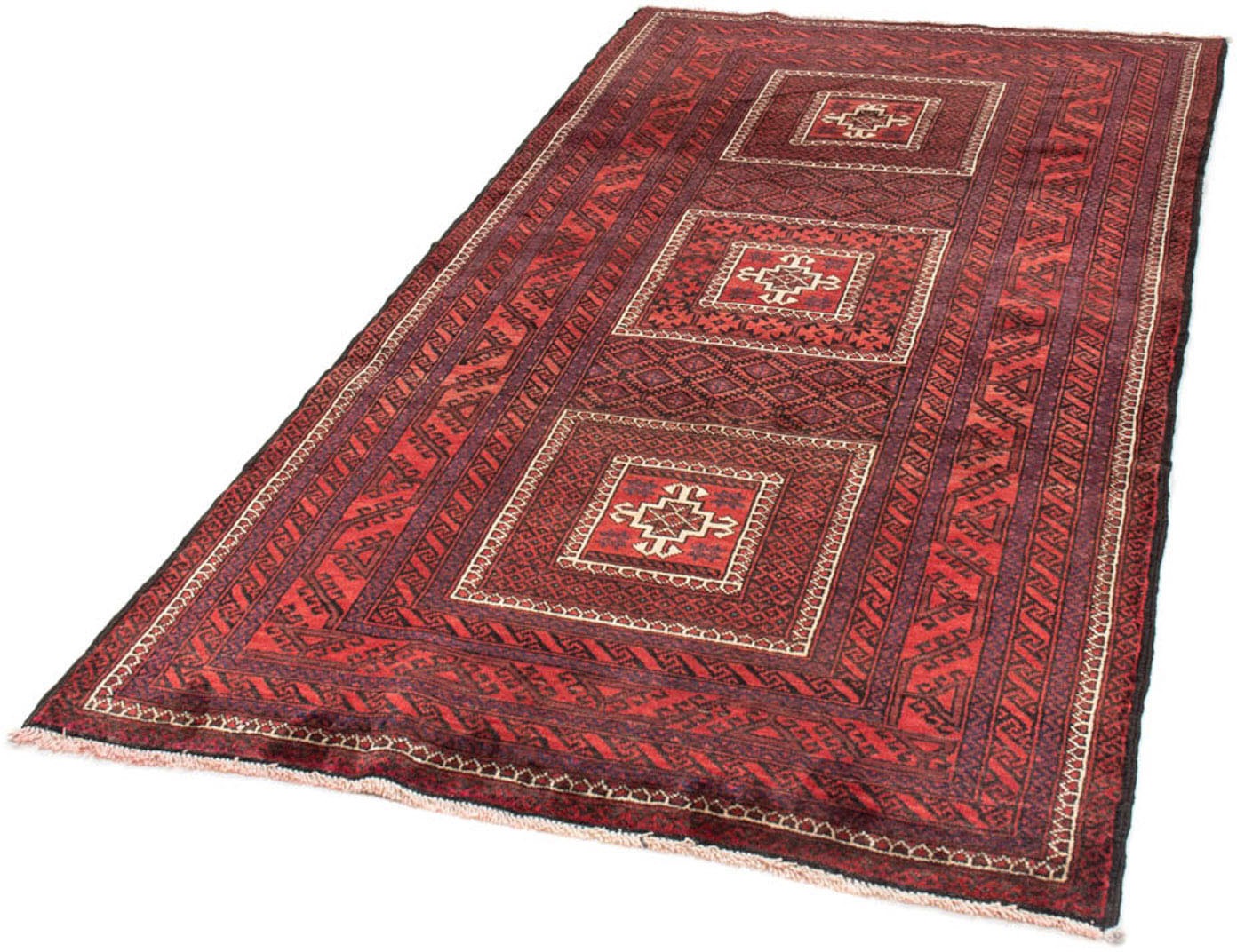 Image of morgenland Hochflor-Läufer »Belutsch Medaillon Rosso 202 x 108 cm«, rechteckig, 0,8 mm Höhe, Handgeknüpft bei Ackermann Versand Schweiz