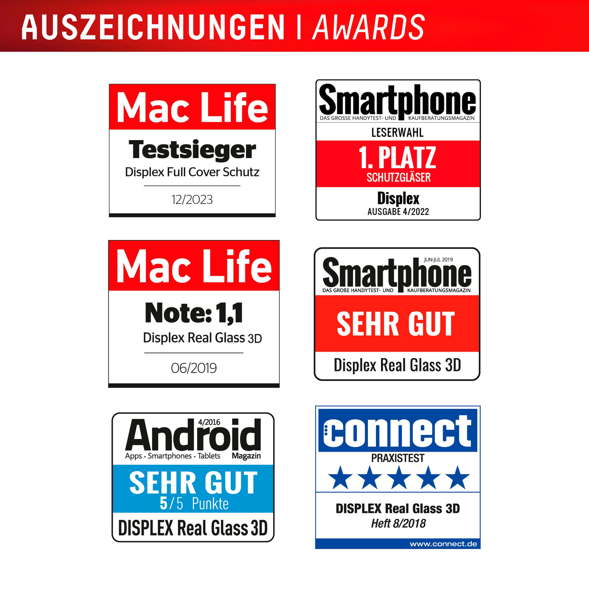 Displex Displayschutzglas »Real Glass FC« für Samsung Galaxy S24;Samsung Galaxy S25 Displayschutzfolie Displayschutz kratzer-resistent 10H splitterfest