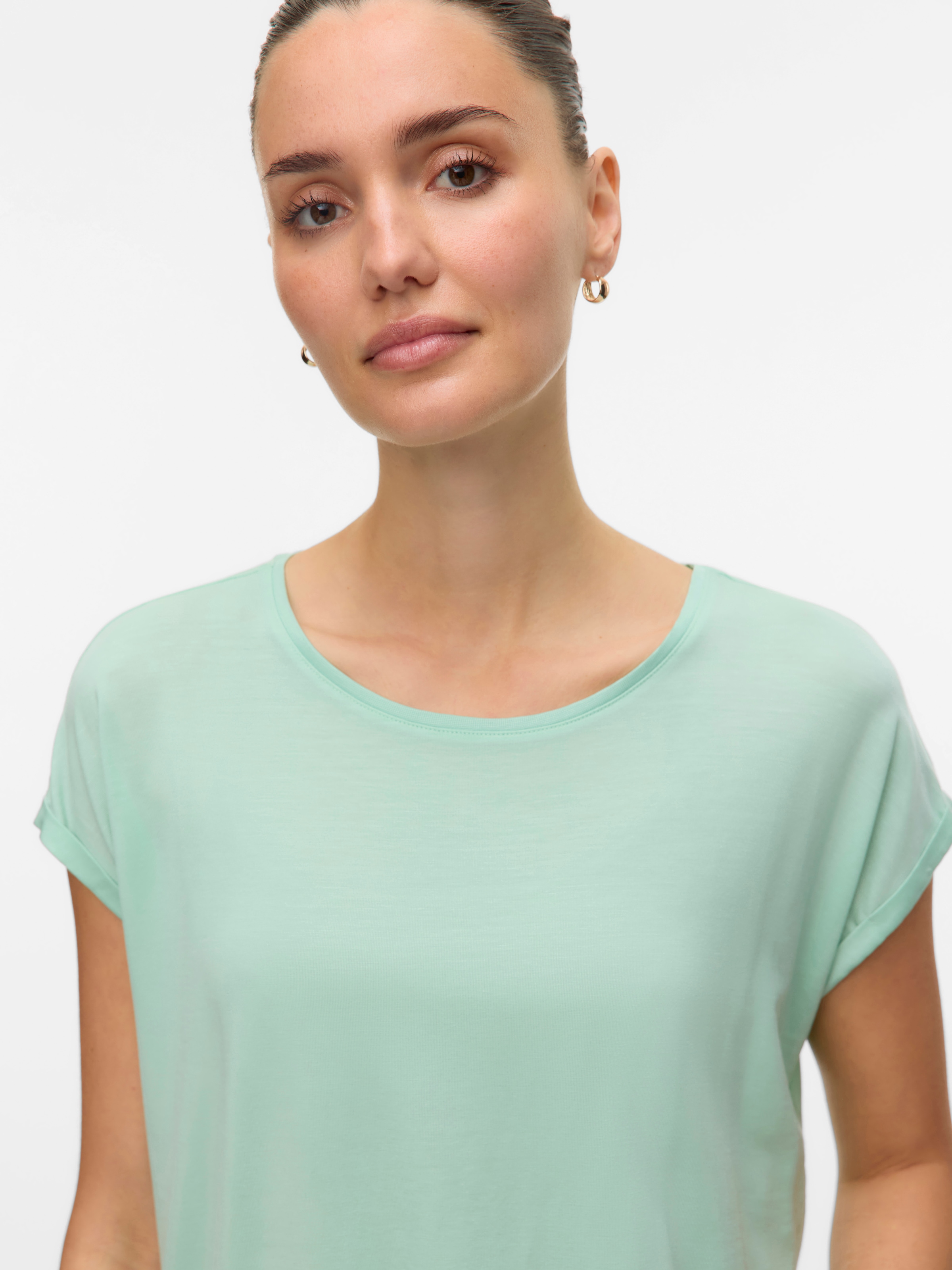 Vero Moda Shirt à col rond »VMAVA PLAIN SS TOP GAJRS NOOS«
