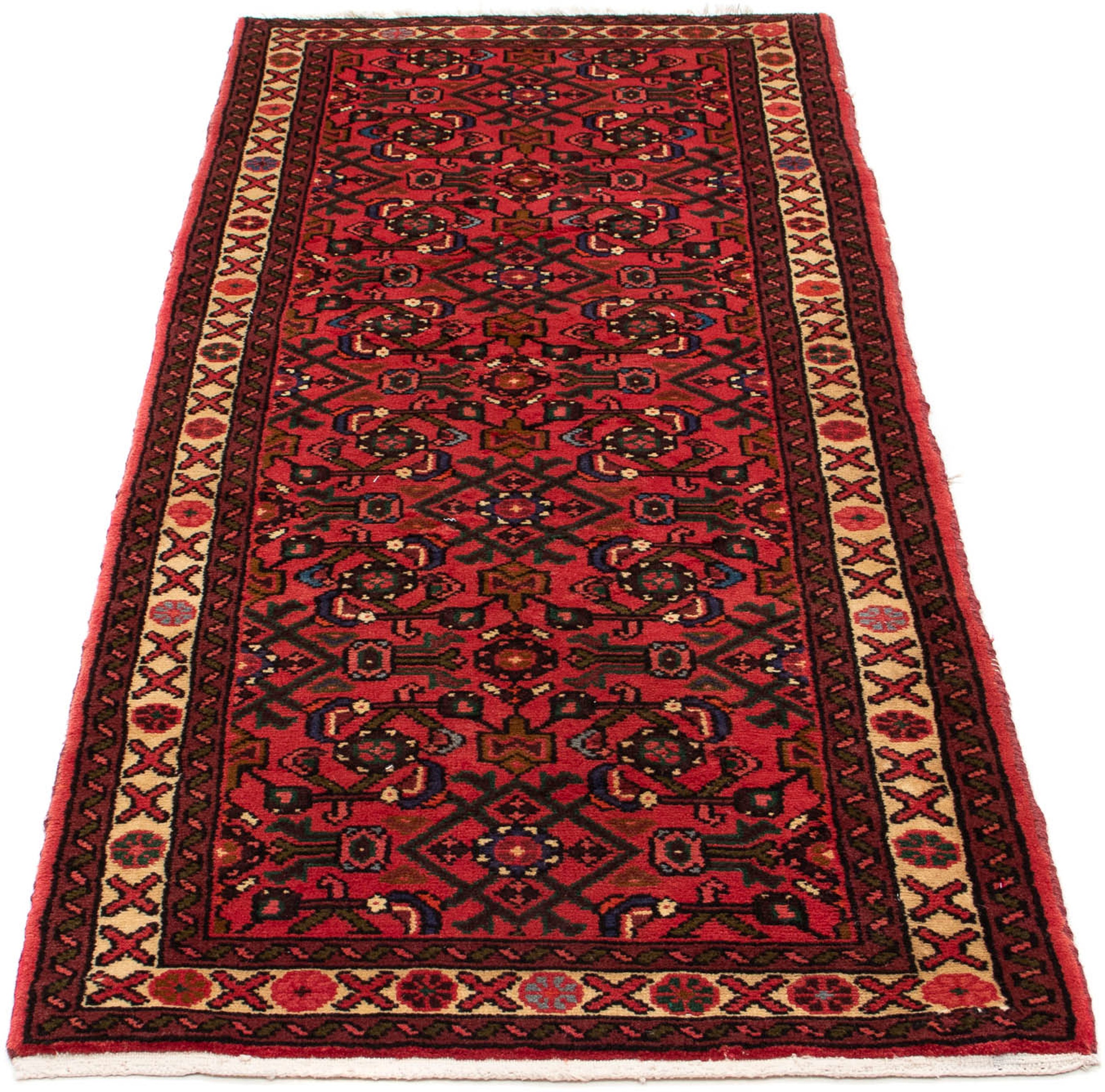 Image of morgenland Orientteppich »Perser - Nomadic - 195 x 74 cm - dunkelrot«, rechteckig, 10 mm Höhe, Wohnzimmer, Handgeknüpft, Einzelstück mit Zertifikat bei Ackermann Versand Schweiz